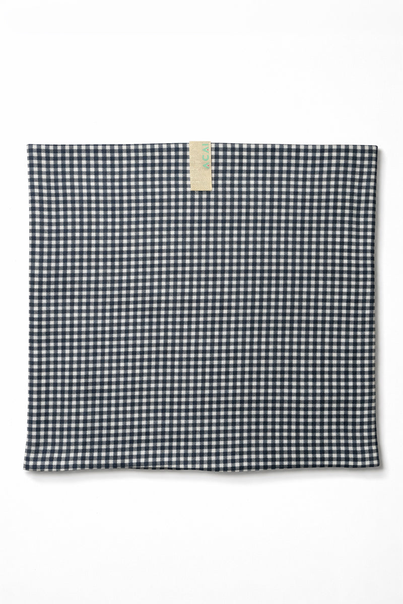 Dune Bamboo Snood - Deep Navy Gingham