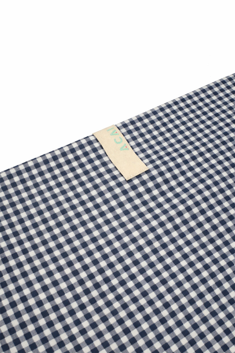 Dune Bamboo Snood - Deep Navy Gingham