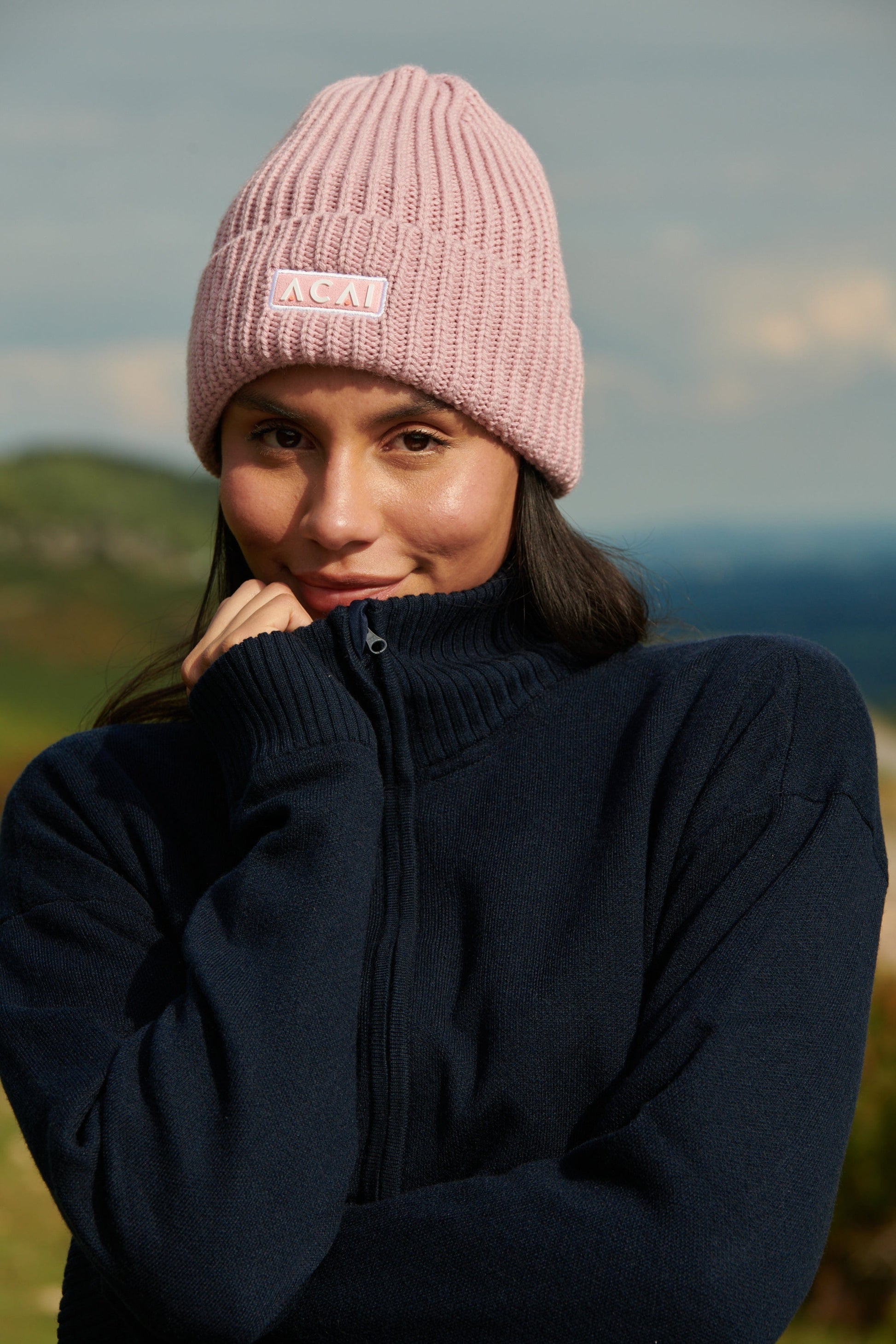 Merino Wool Beanie - Dusky Pink Accessories  