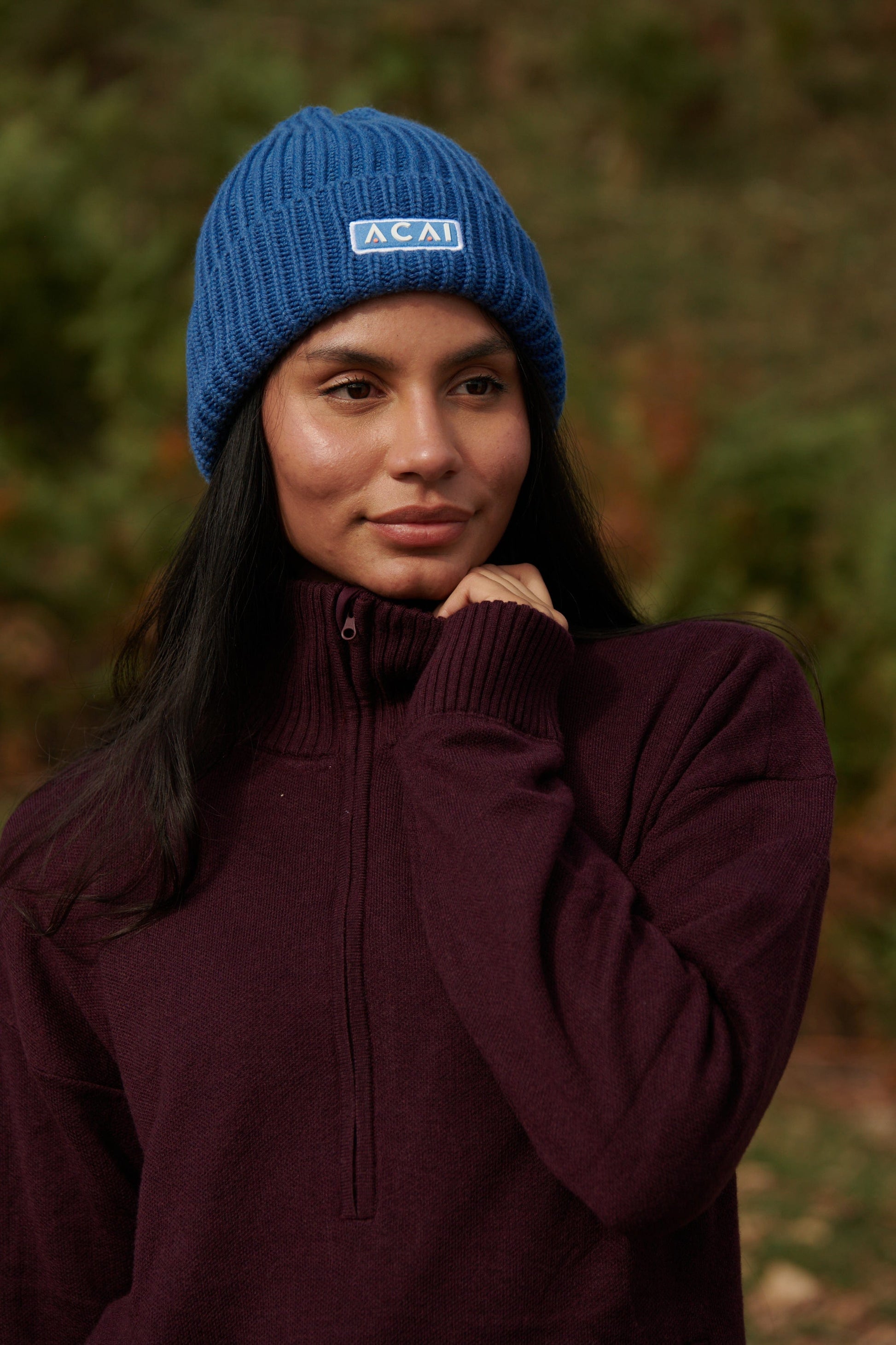 Merino Wool Beanie - Steel Blue Accessories  