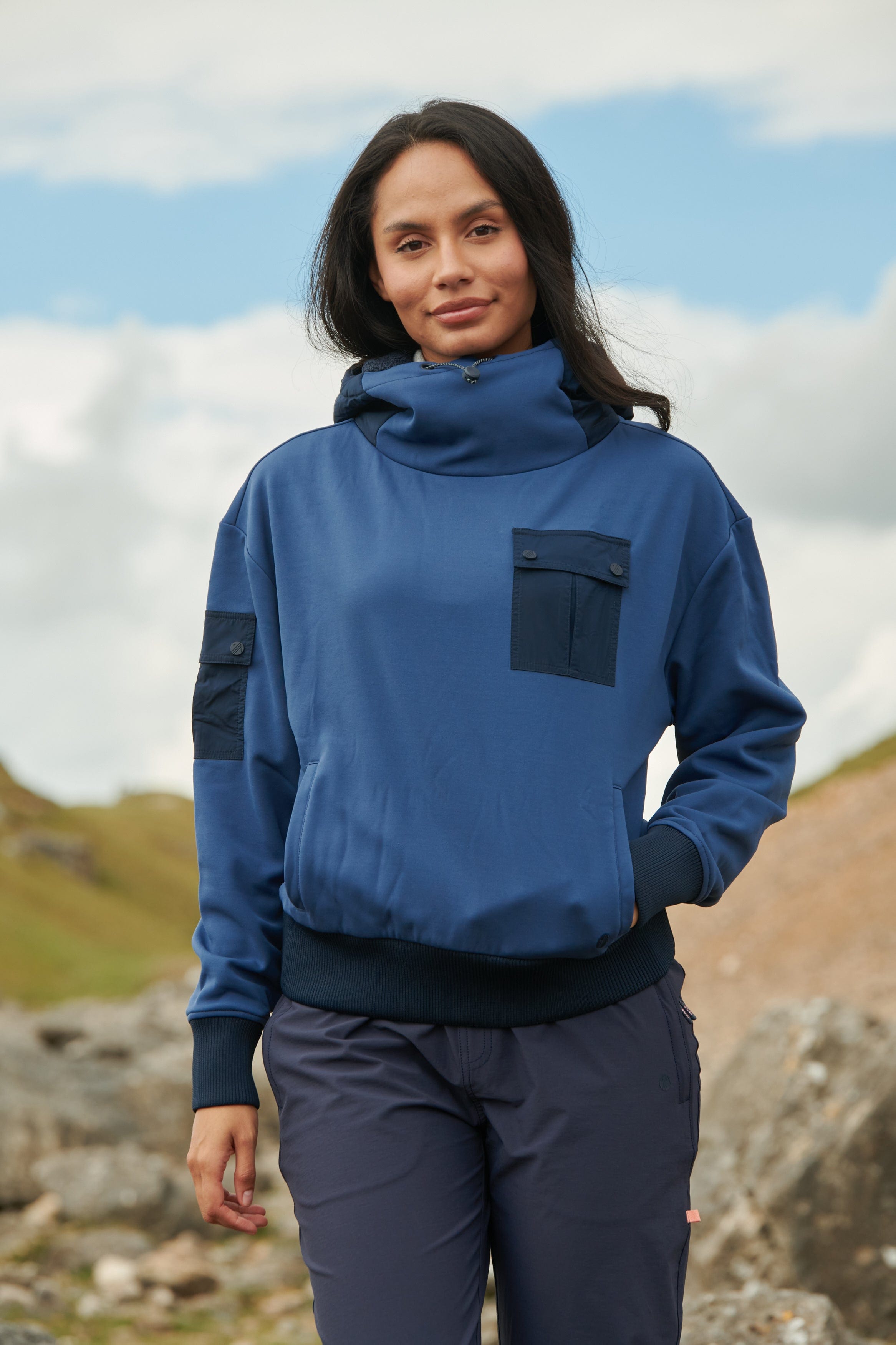 Go Explore Hoodie  - Steel Blue Sweatshirt  