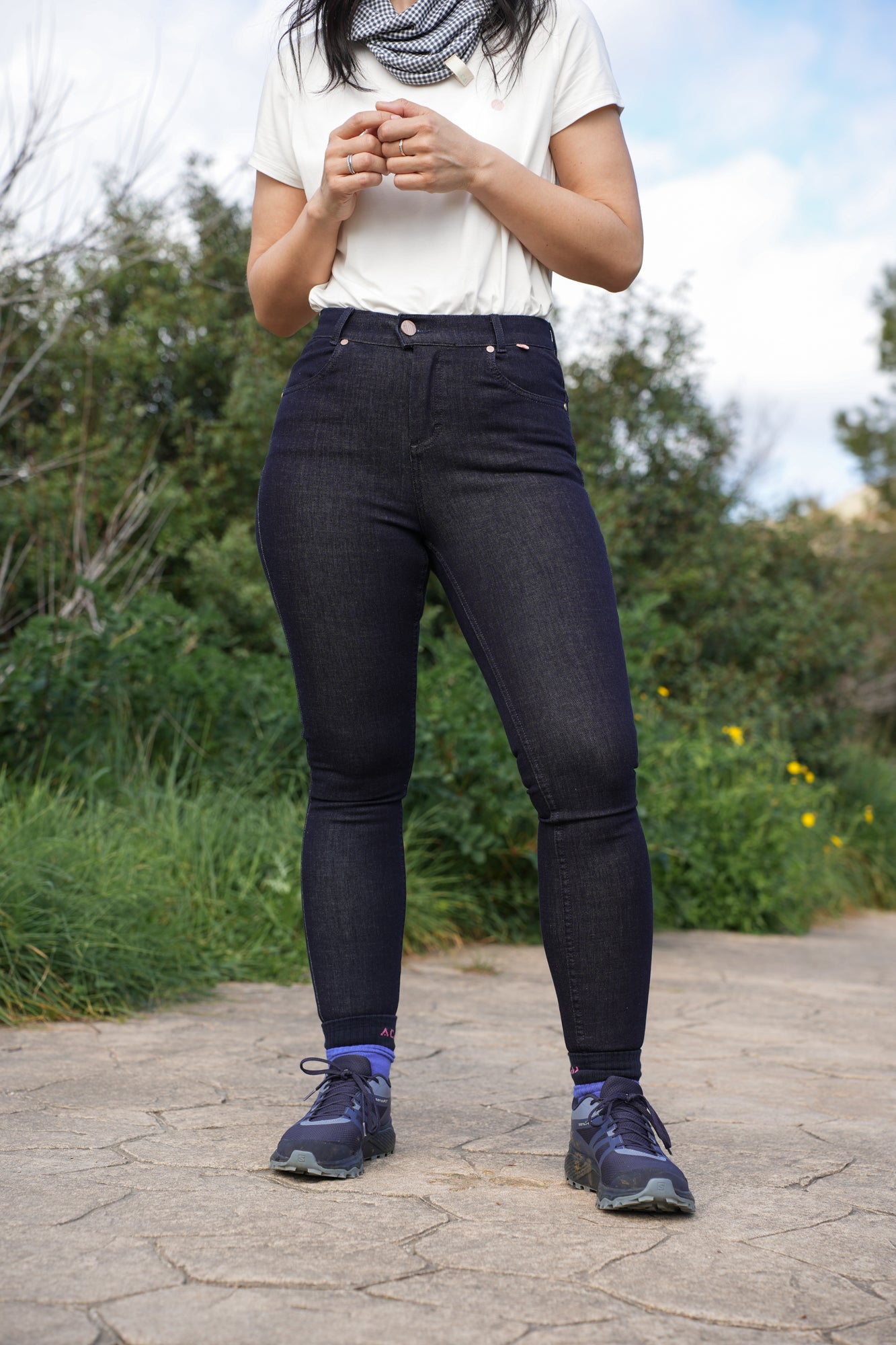 MAX Stretch Skinny Denim Jeans - Dark Blue Denim