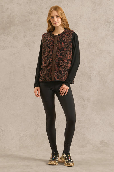 ACAI Leopard Nomad Gilet | Cosy Fleece Layer