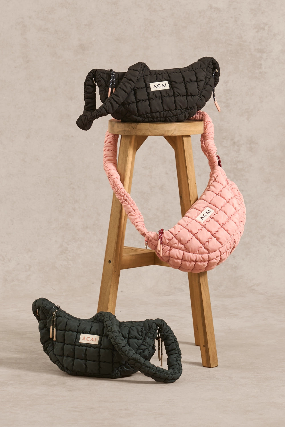 Quilted Adjustable Bag - Forest Green