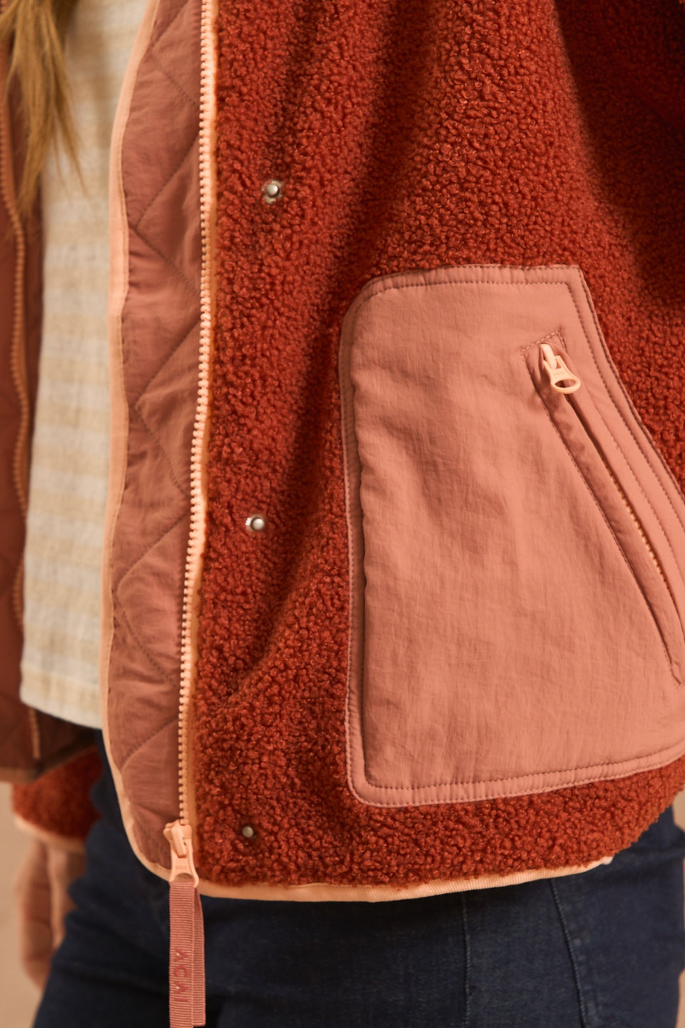 Campfire Quilted Fleece - Russet
