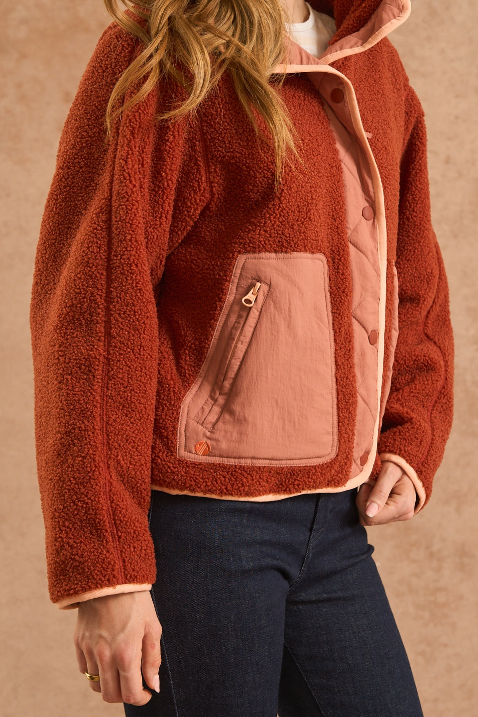 Campfire Quilted Fleece - Russet