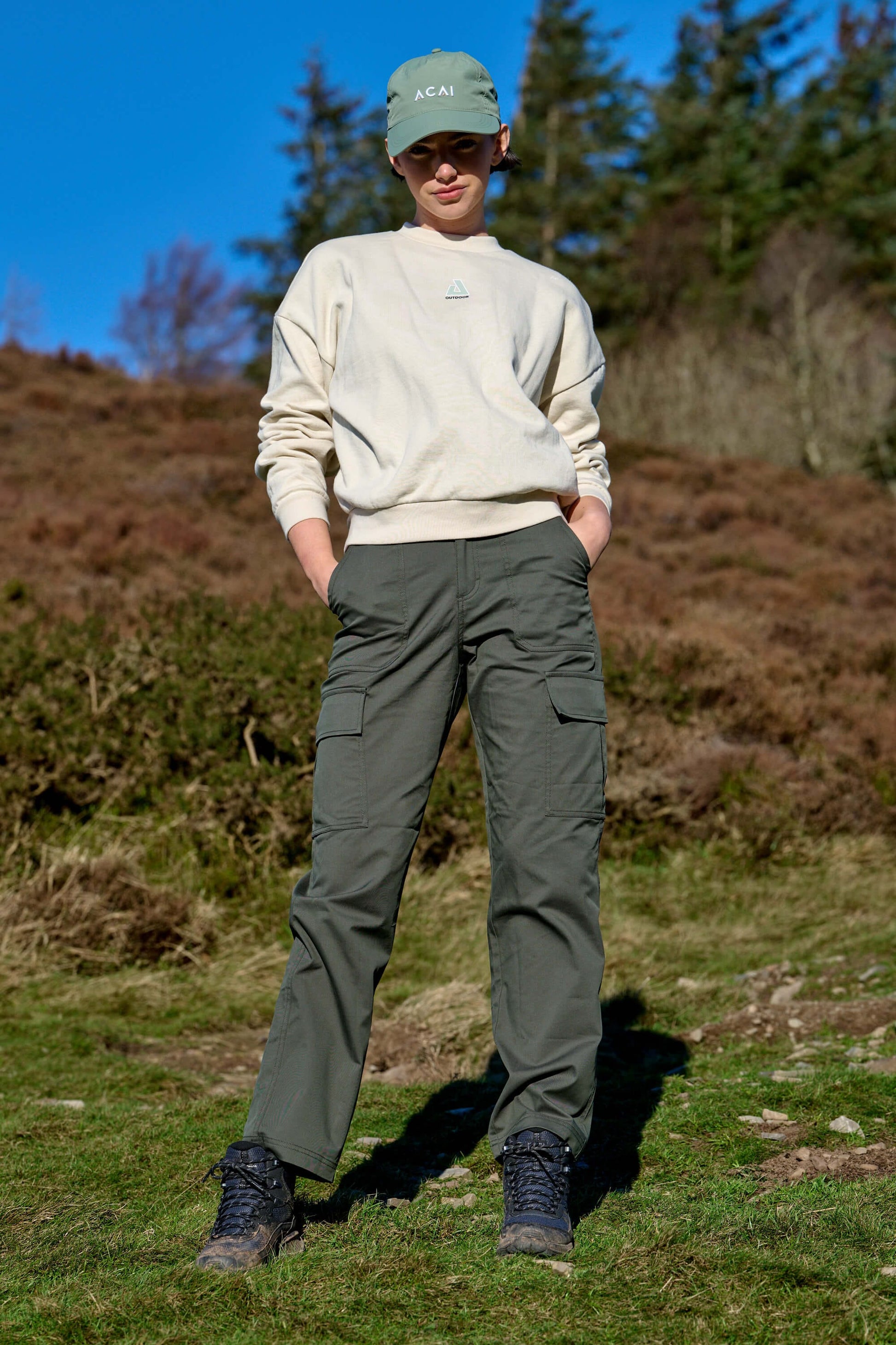 Straight Leg Cargos - Deep Khaki Trousers