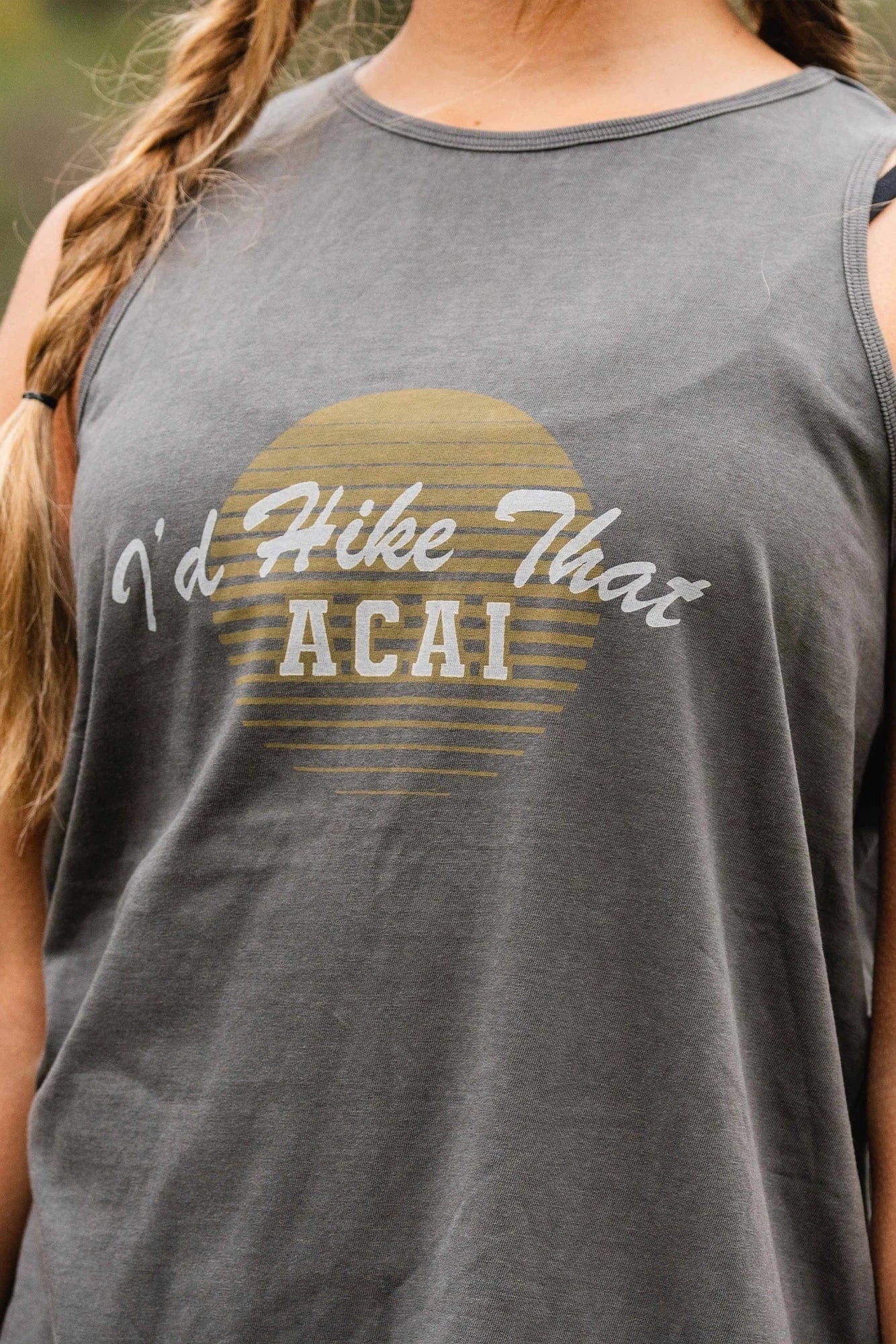 I'd Hike That Graphic Tank - Washed Black T-Shirts