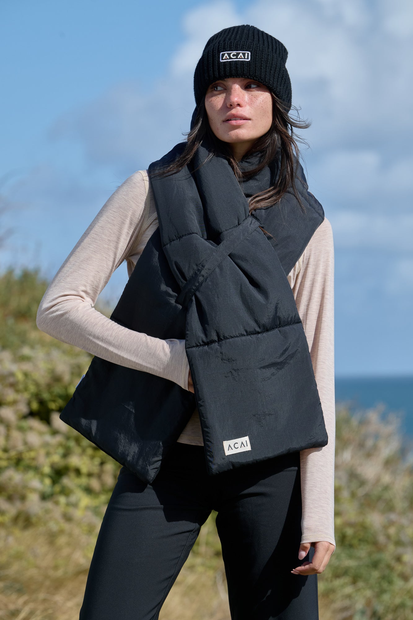 Cloud Wrap Scarf - Black