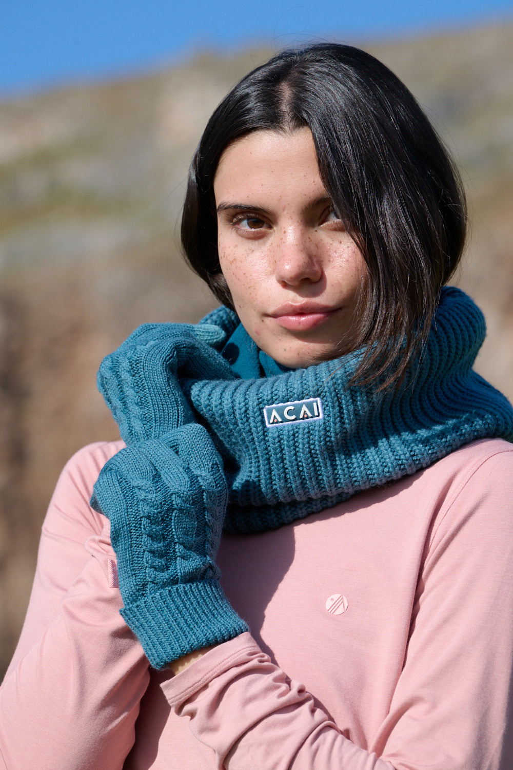 Merino Knitted Gloves - Wild Fern