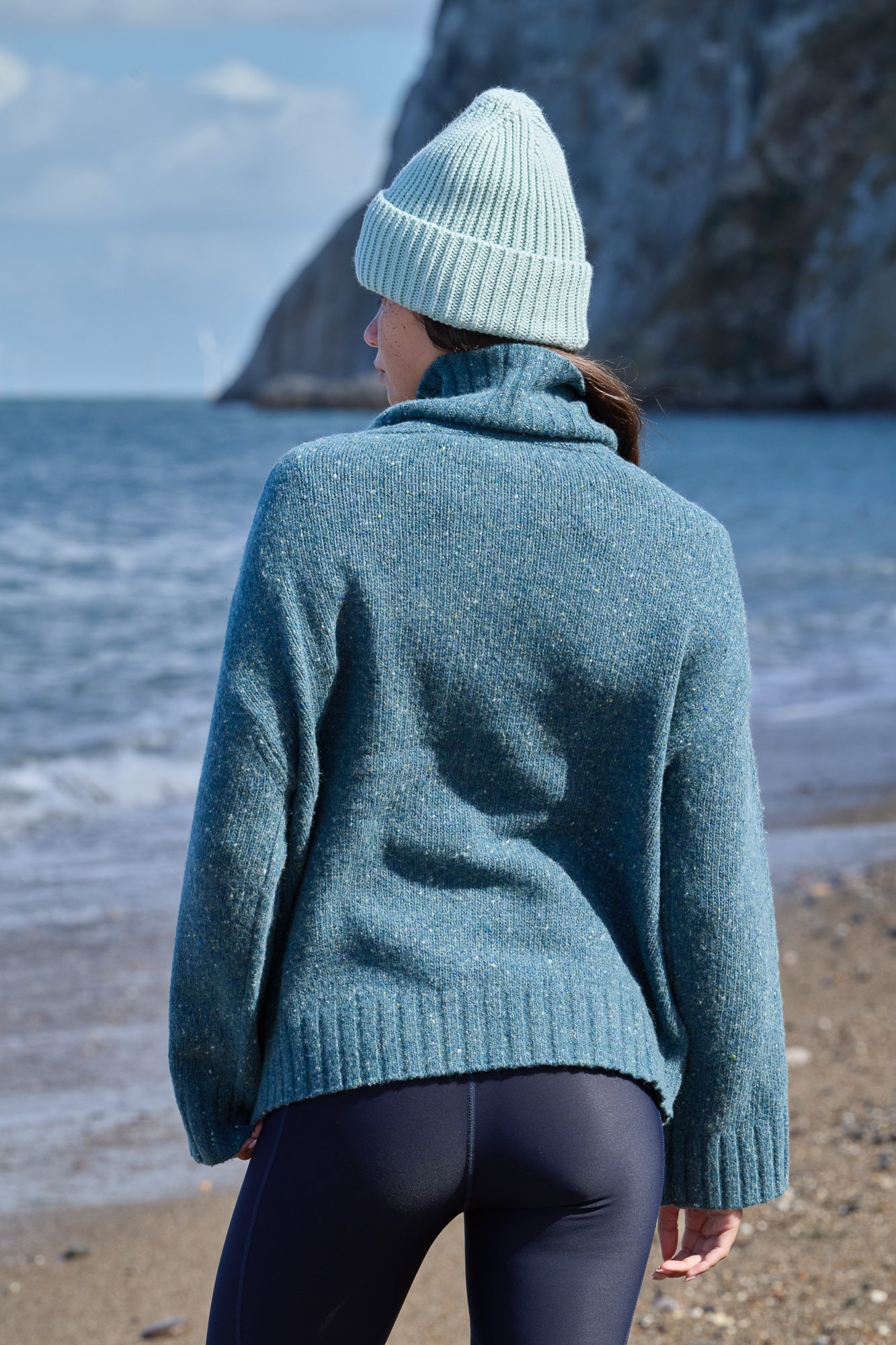 Wildwood Quarter Zip Knitted Jumper - Wild Fern