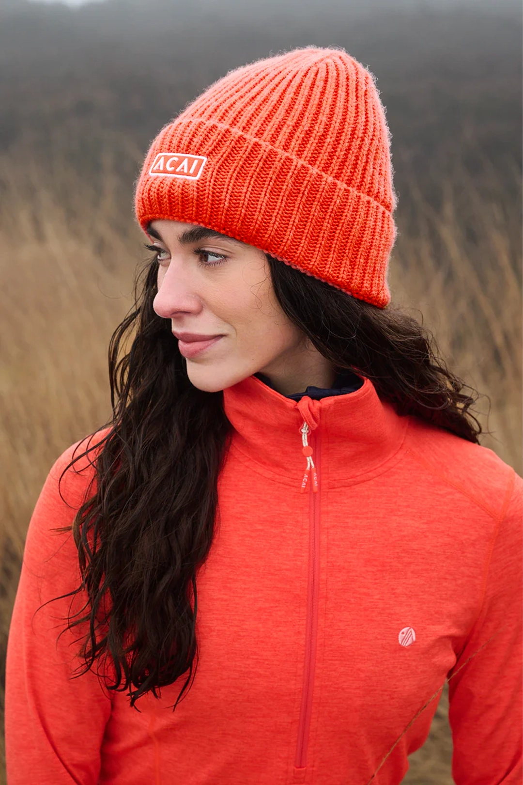 Merino Wool Beanie - Mandarin