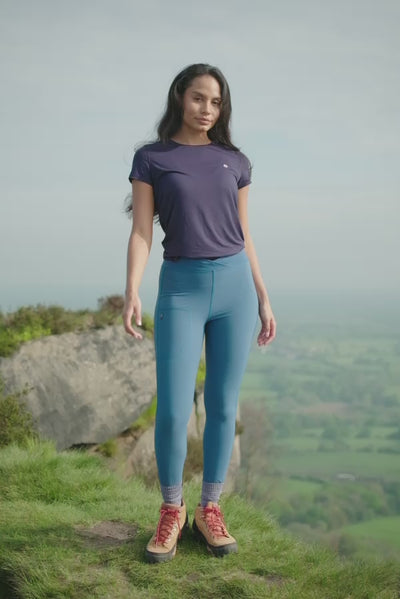 Shower Resistant Softshell Leggings - Ink Blue Leggings