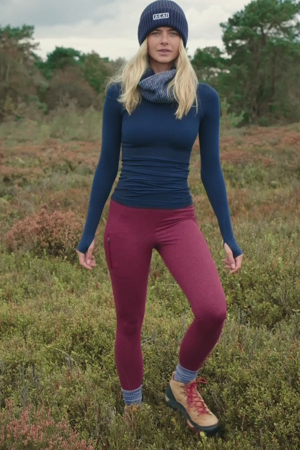 Thermal Outdoor Leggings - Full Length - Roasted Fig Leggings