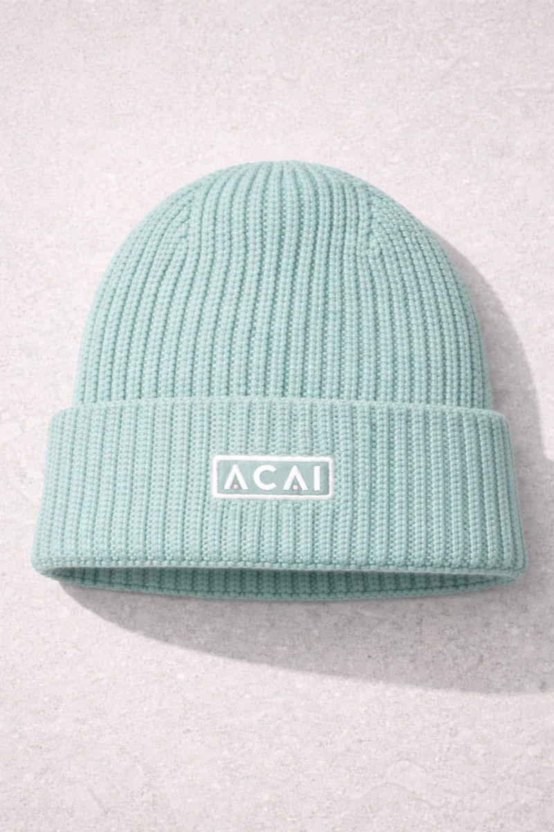 Womens Merino Wool Beanie Sea Foam | ACAI