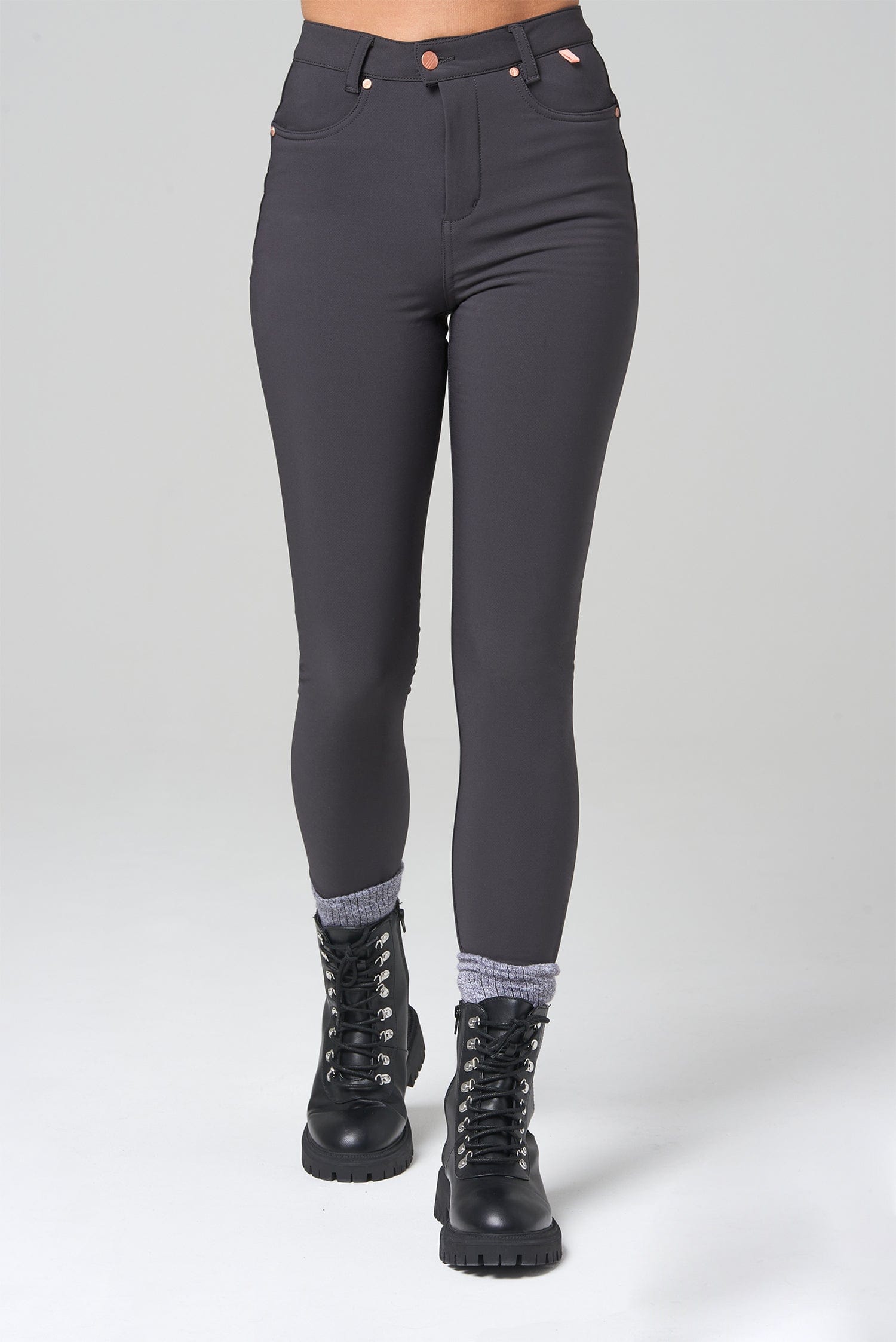 Thermal Skinny Outdoor Trousers - Charcoal Trousers  
