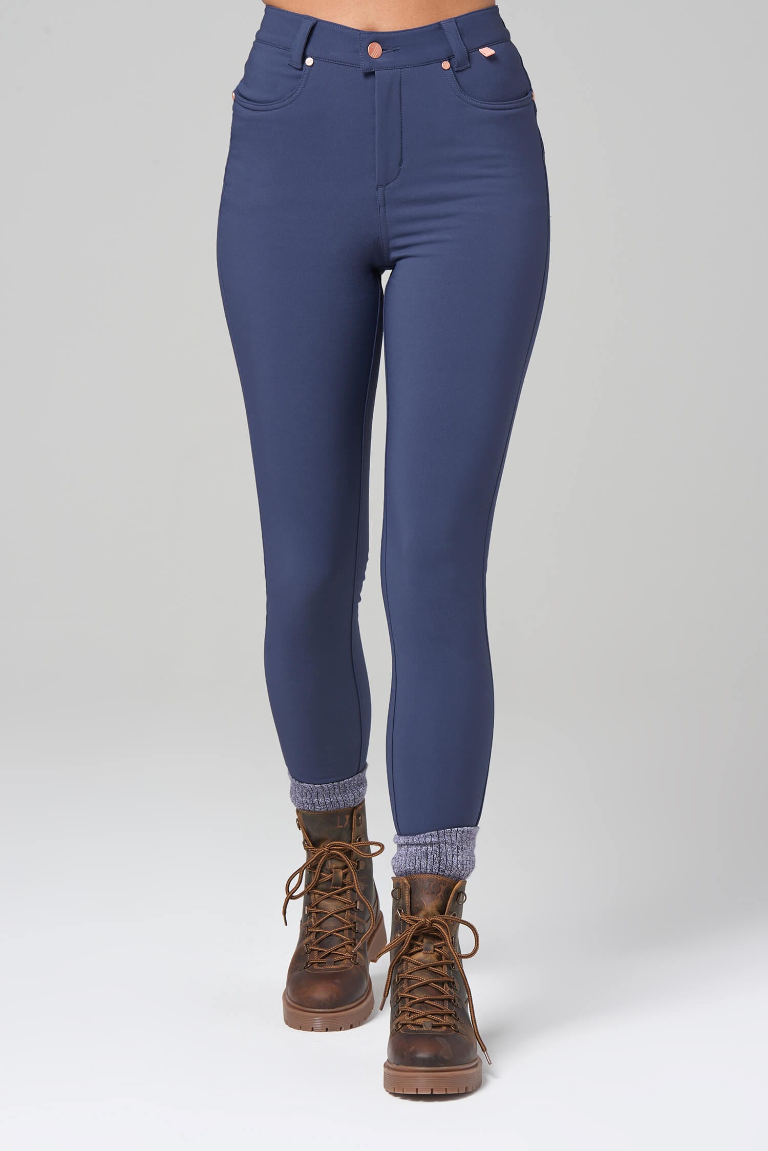 Thermal Skinny Outdoor Trousers - Steel Blue Trousers  