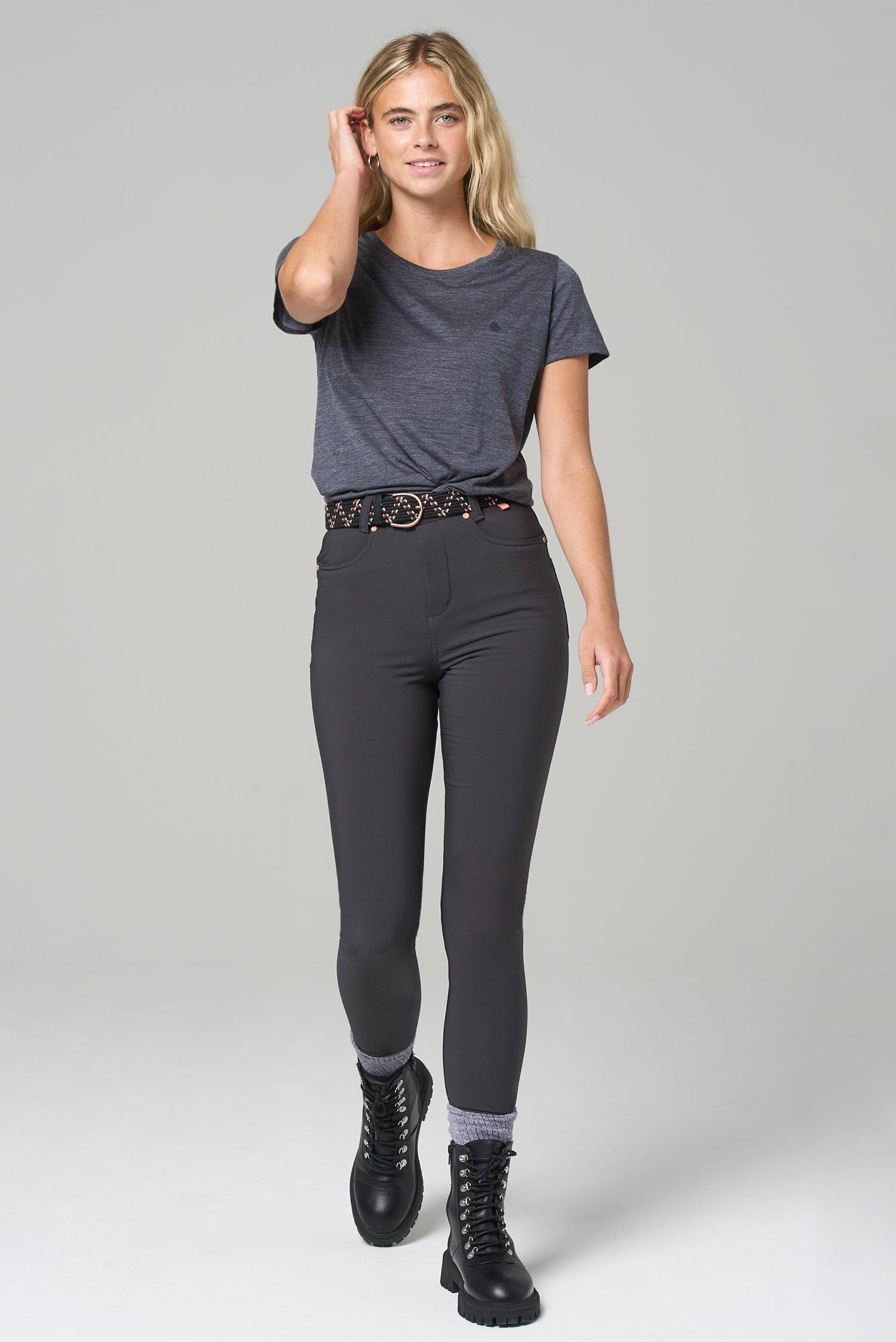 Thermal Skinny Outdoor Trousers - Charcoal Trousers  