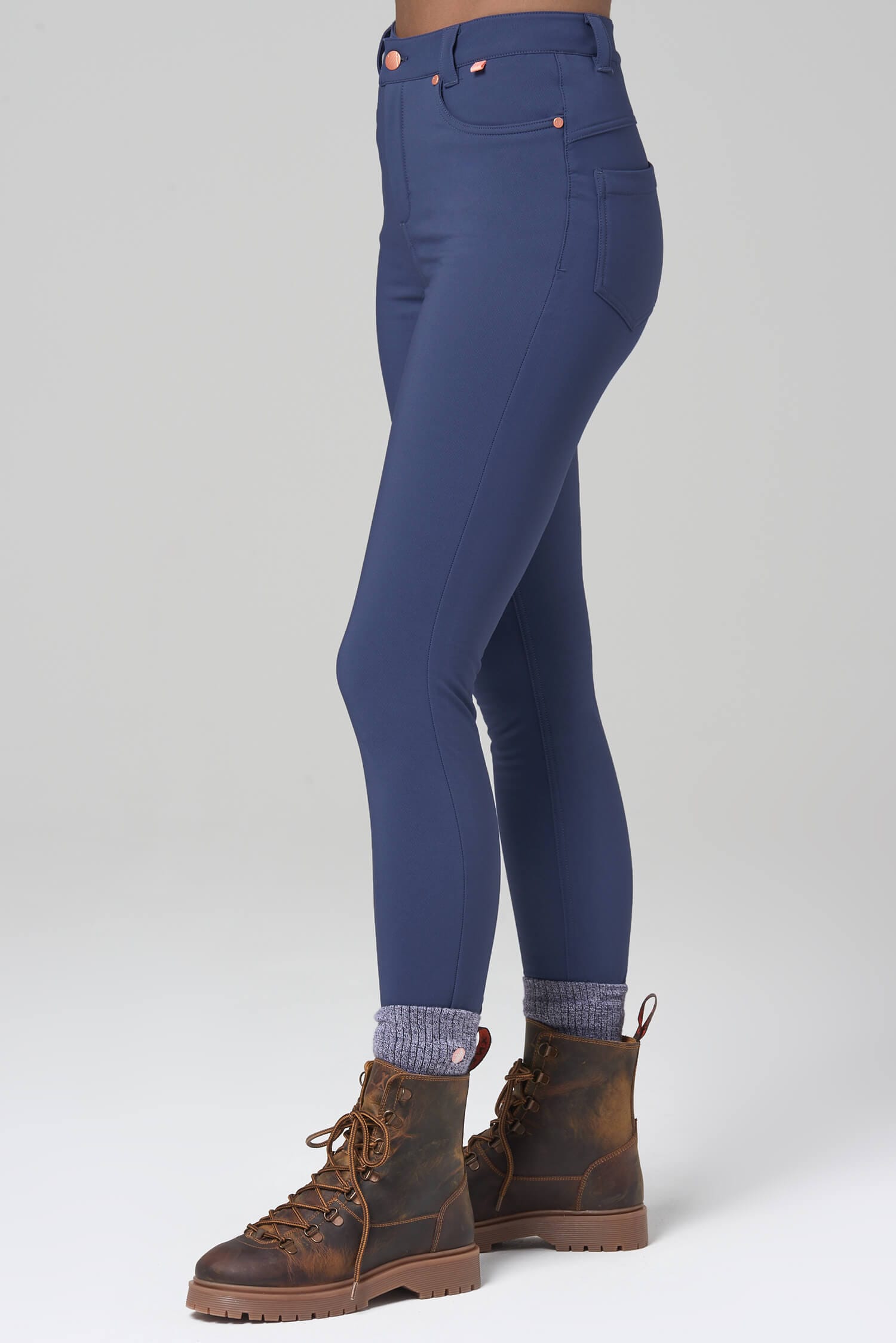 Thermal Skinny Outdoor Trousers - Steel Blue Trousers  