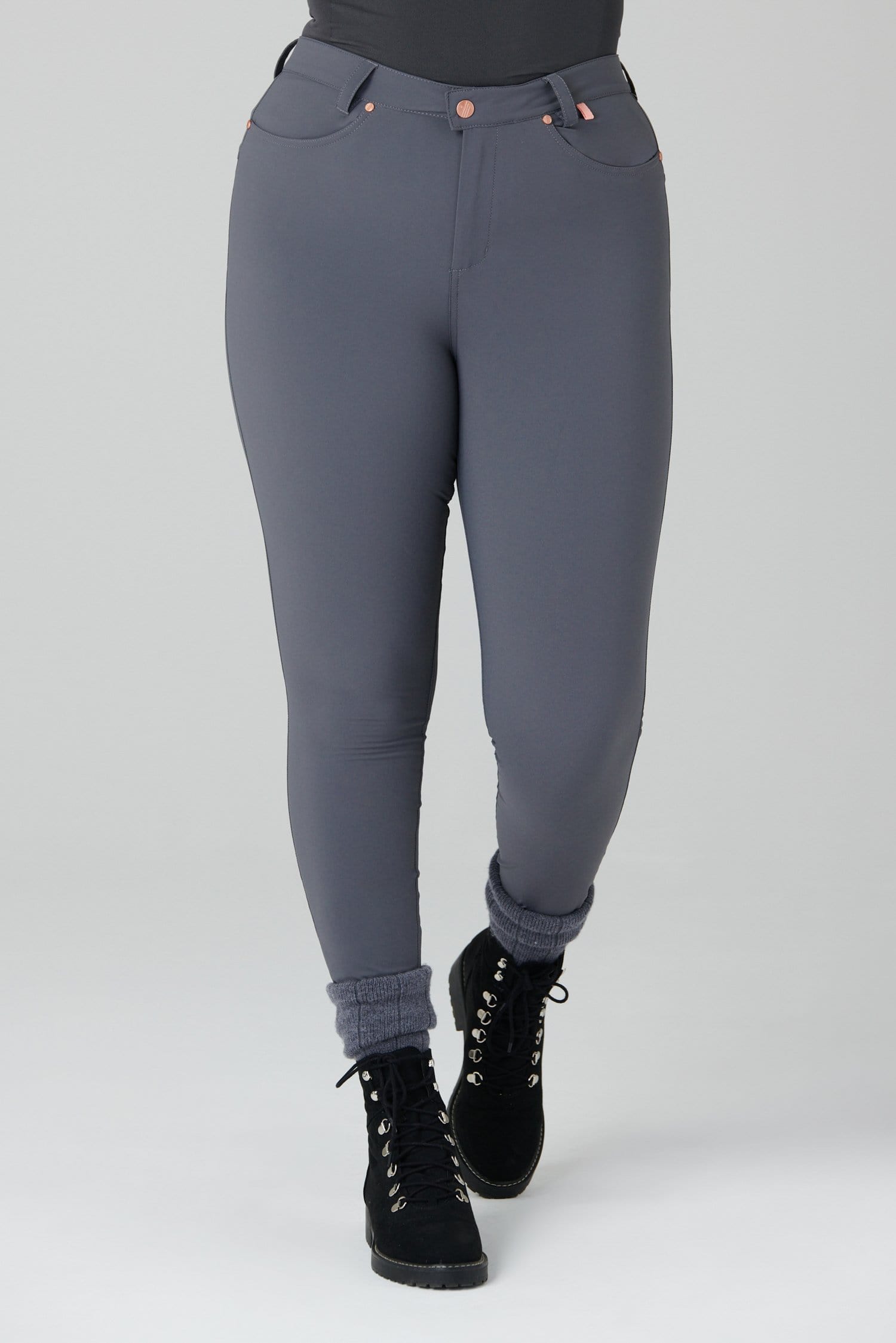 Grey Alecto dual-tone slim-leg trousers | 16Arlington | MATCHES UK