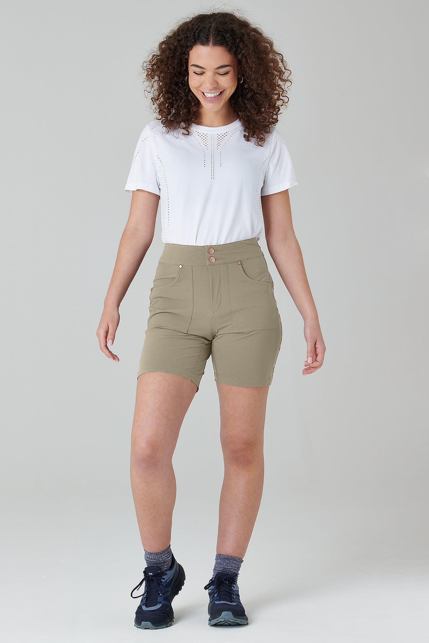 Mid length sale shorts womens