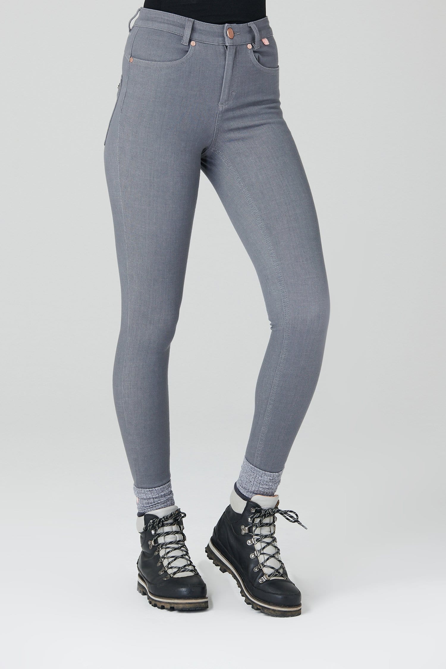 The Skinny Outdoor Jeans - Grey Denim Trousers  