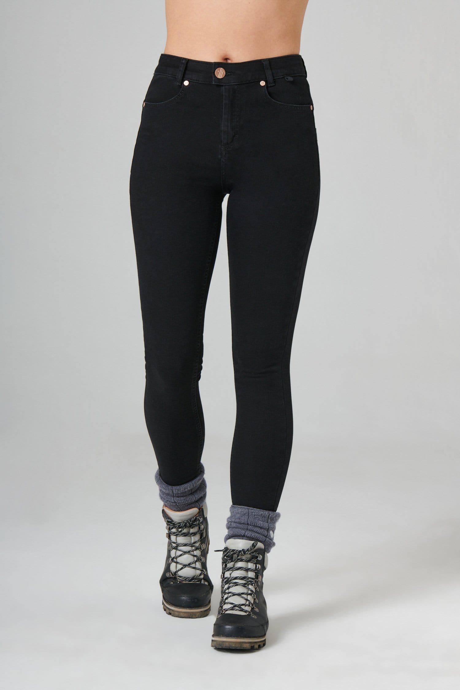 The Skinny Outdoor Jeans - Black Denim Trousers  