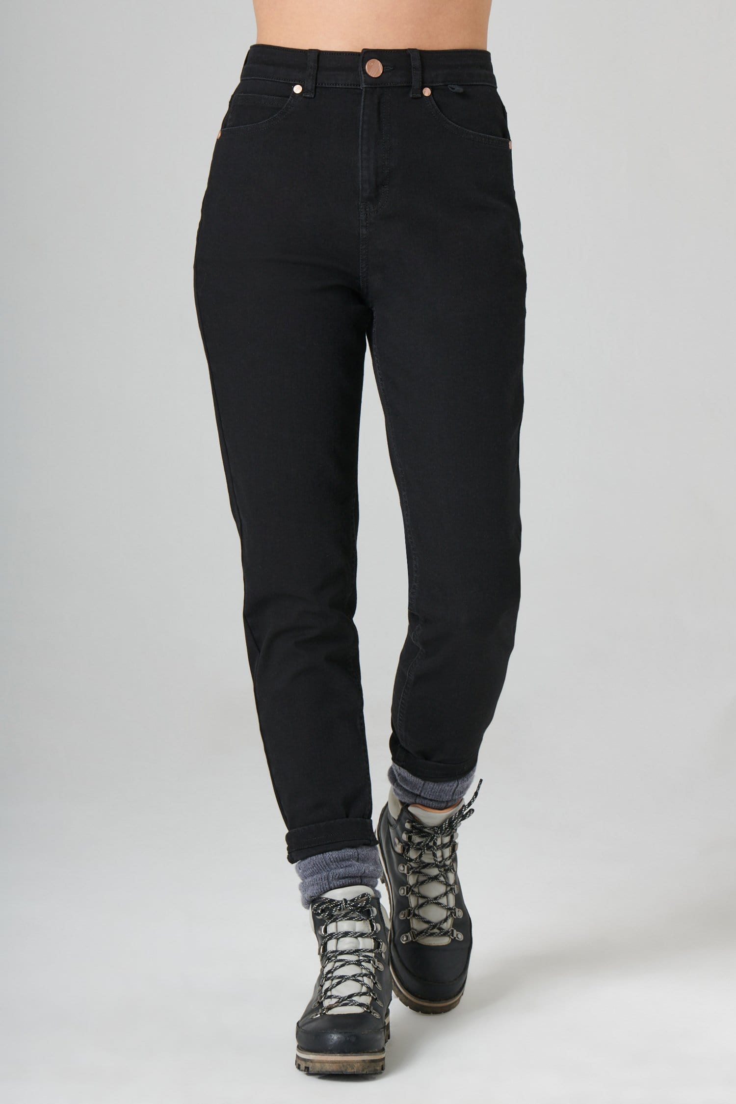The Outdoor Slim Fit Jeans - Black Denim Trousers  