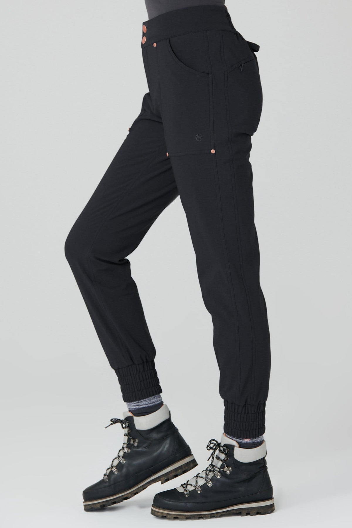 Thermal Casual Stroll Pants - Black Trousers  