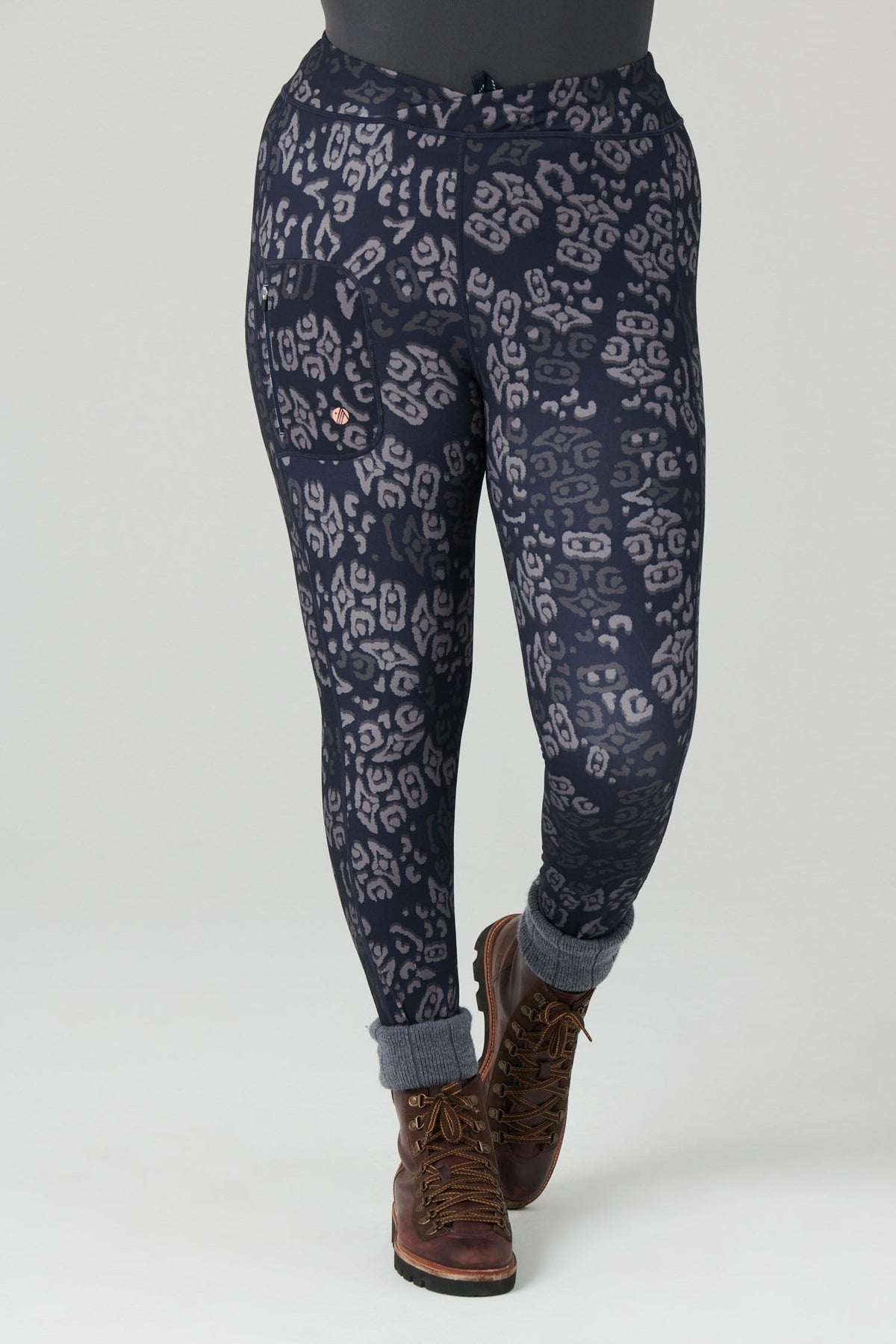The Recycled Outdoor Leggings - Navy Wild Print Leggings  