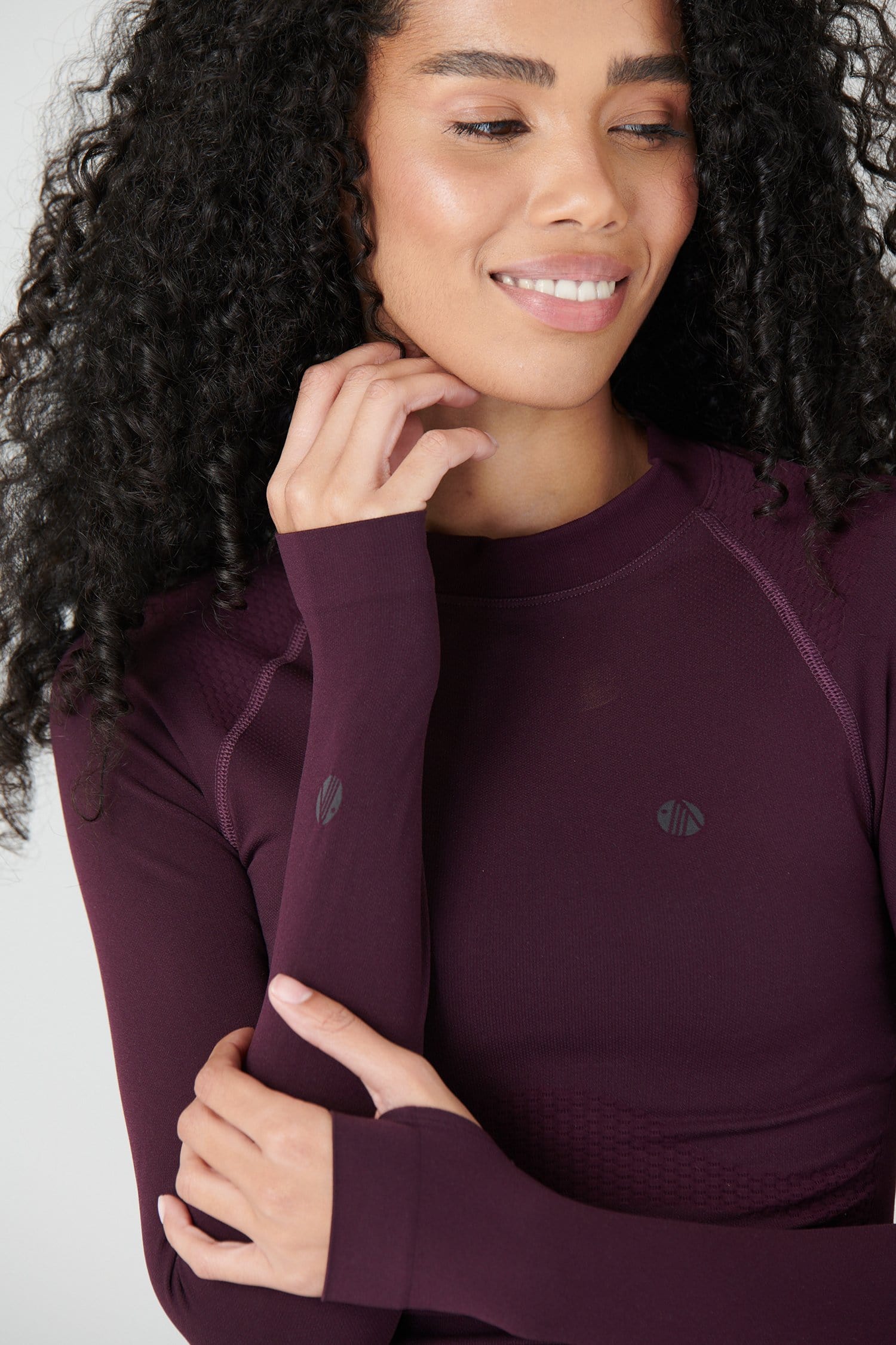 Thermal Seamless Base Layer Top - Aubergine