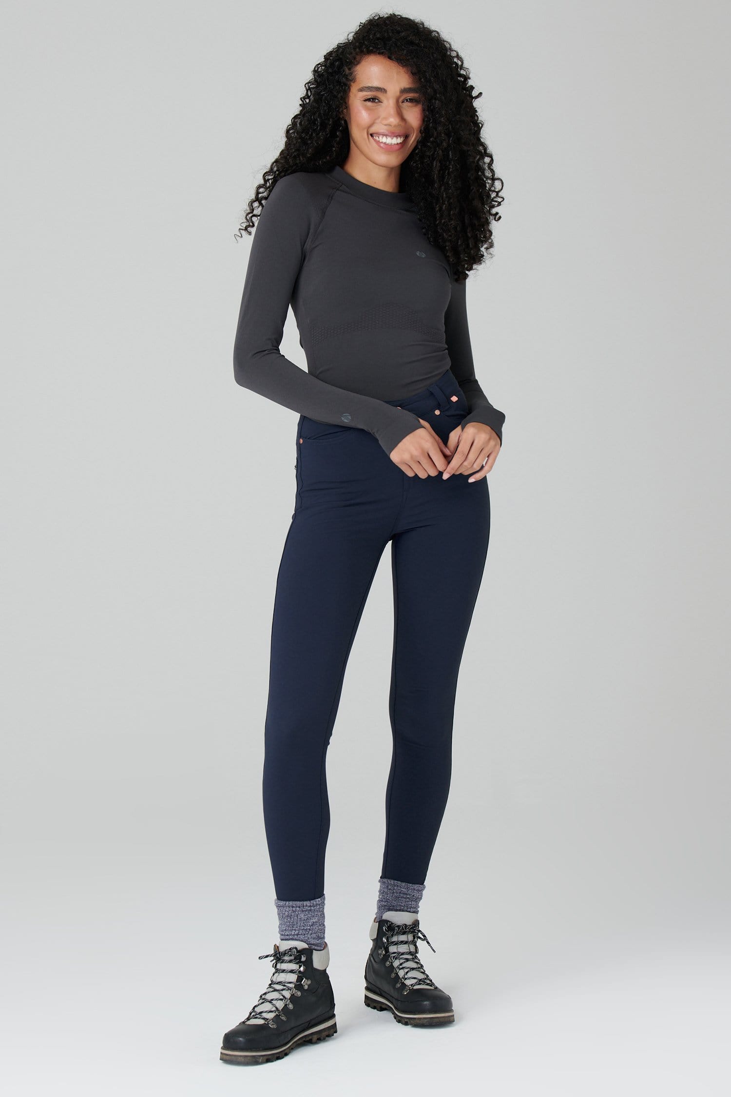 Thermal Skinny Outdoor Trousers - Deep Navy Trousers  