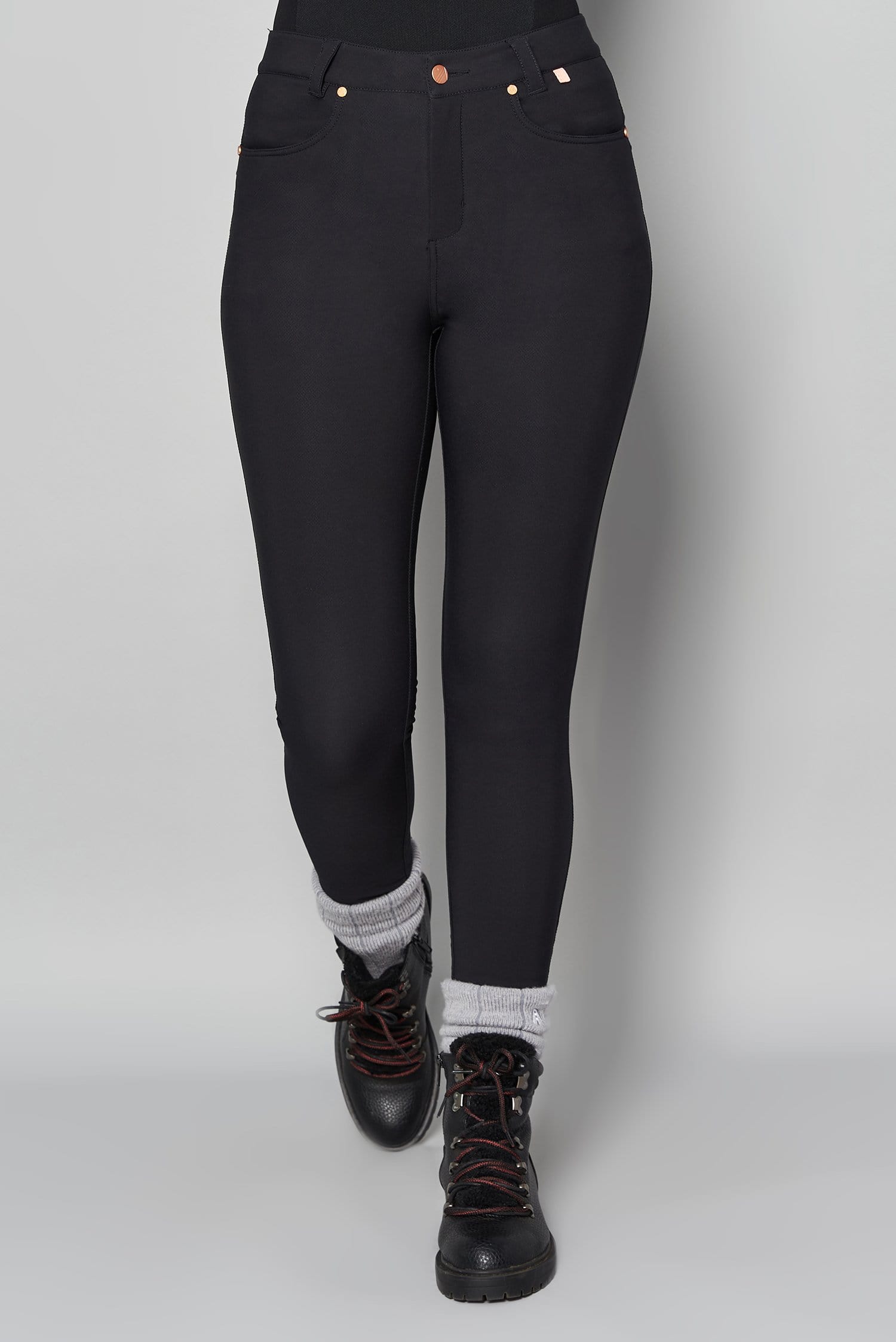 Thermal Skinny Outdoor Trousers - Black - ACAI Activewear