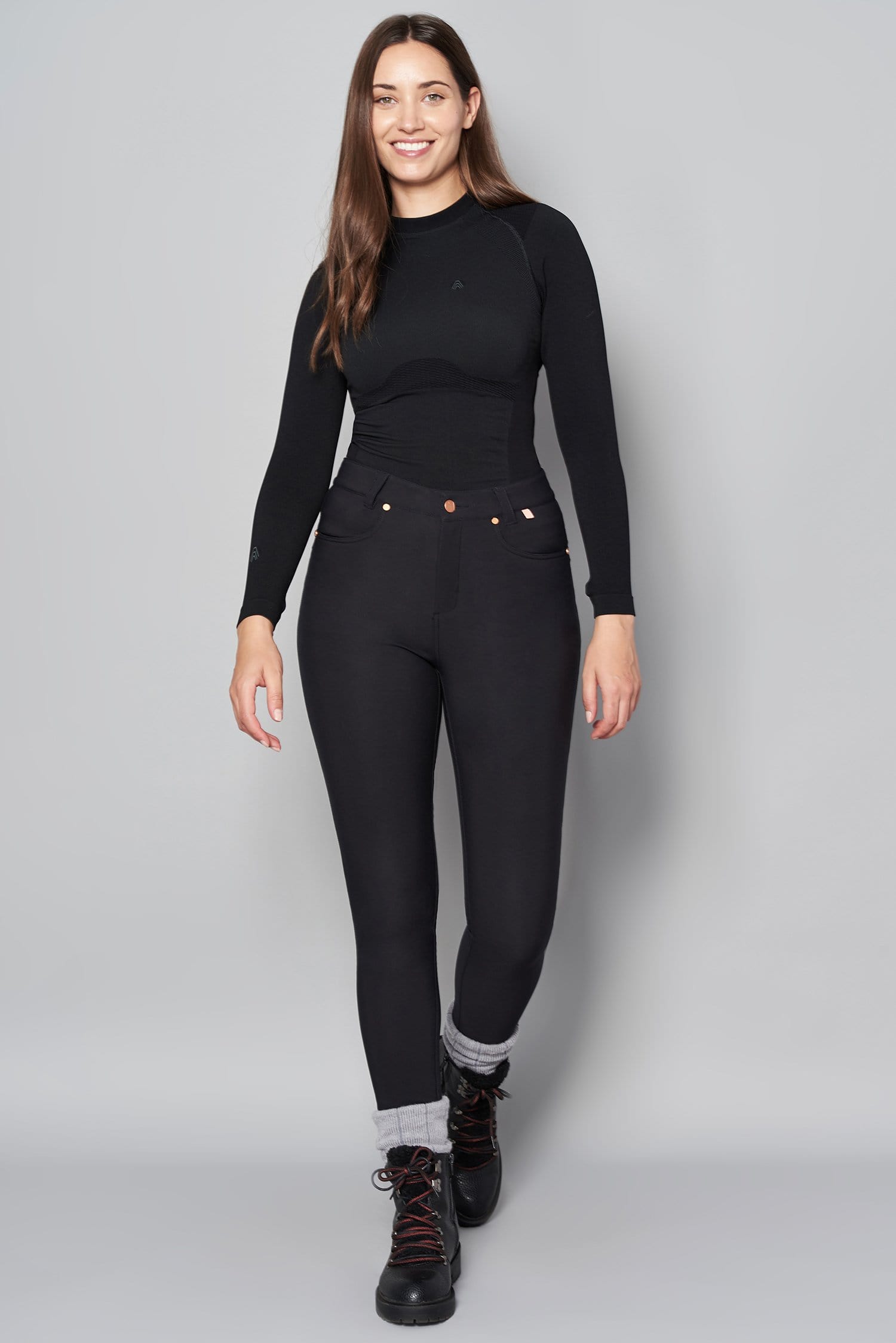 Thermal Skinny Outdoor Trousers Black