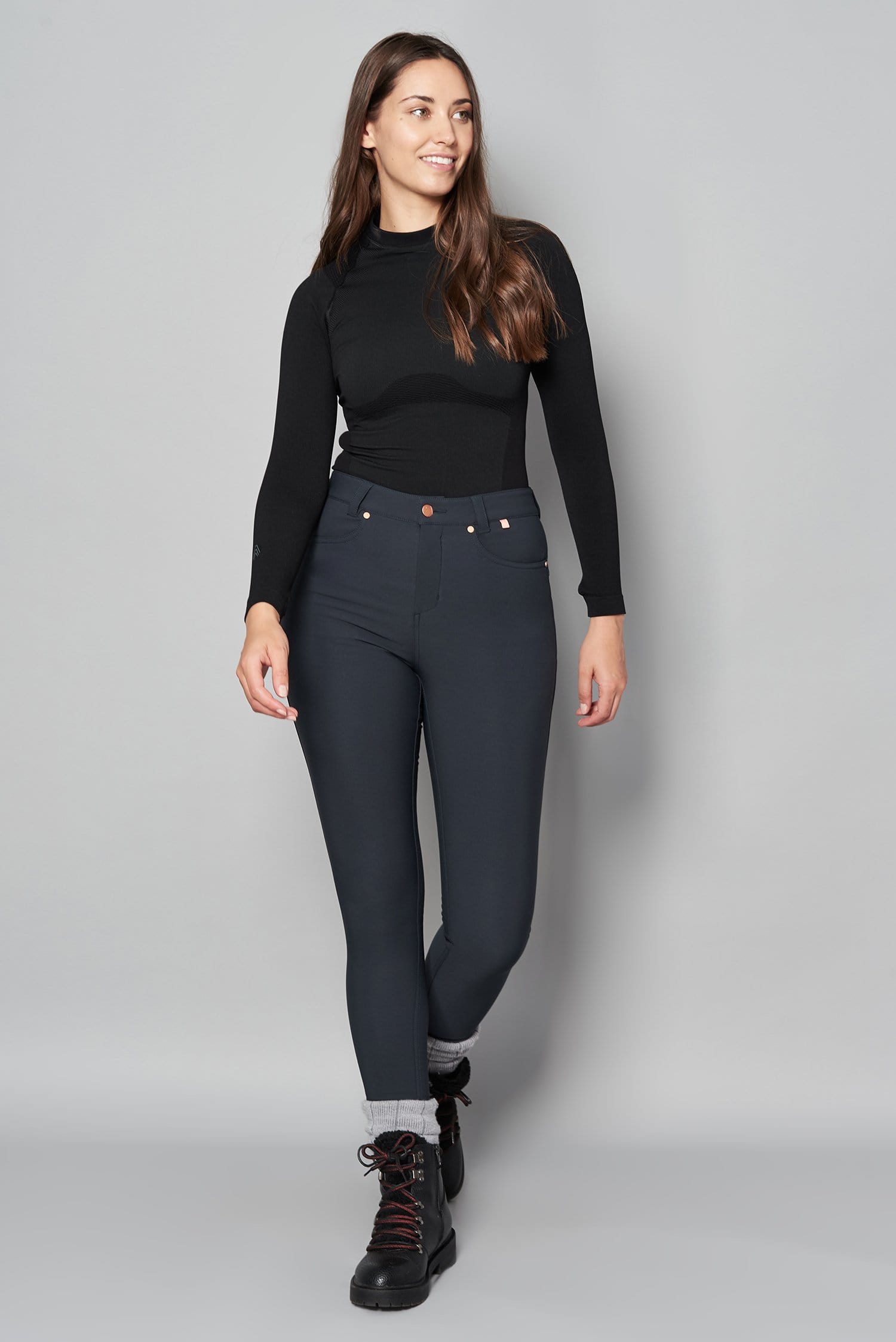 Thermal Skinny Outdoor Trousers - Graphite Trousers  
