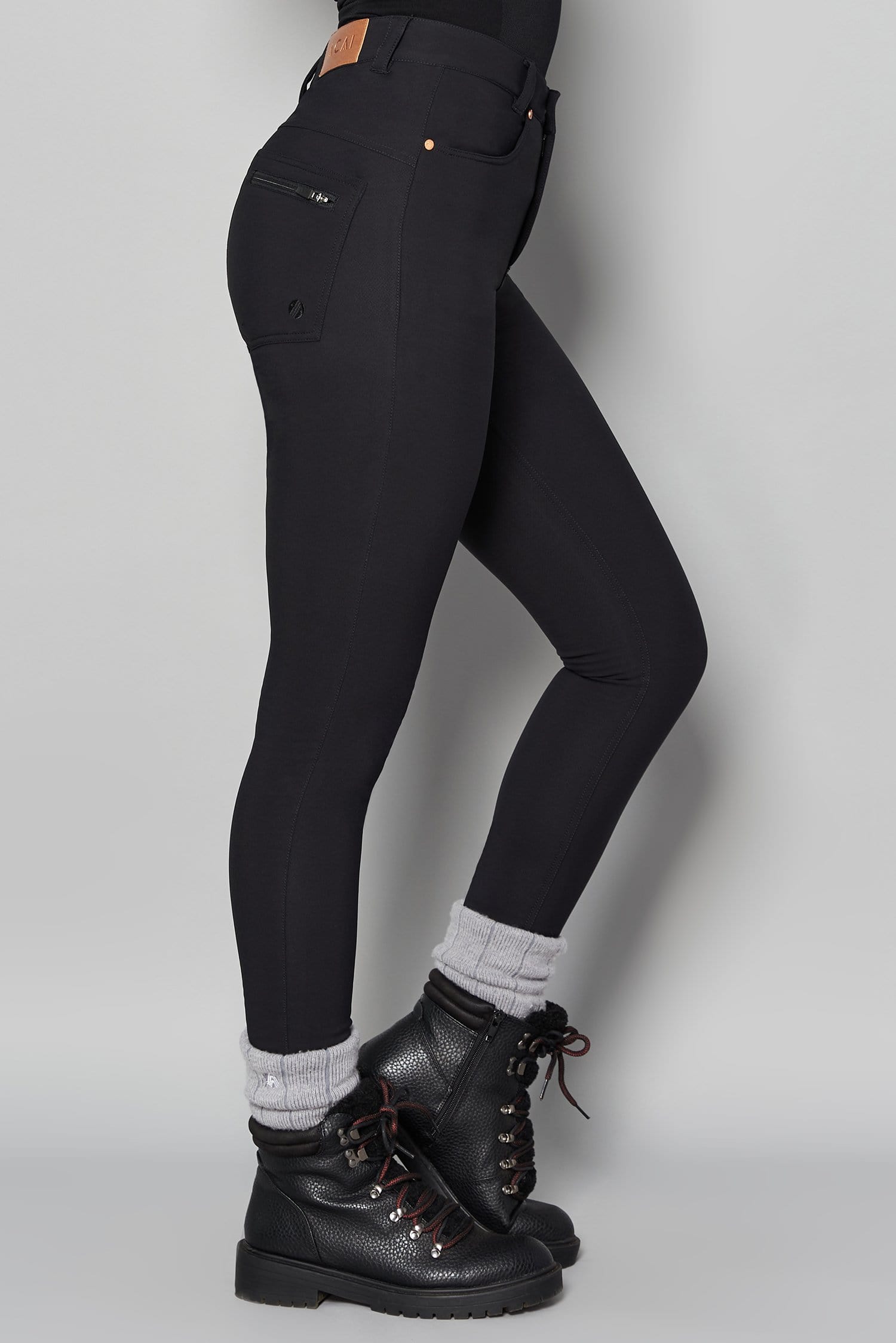 Thermal Skinny Outdoor Trousers - Black - ACAI Activewear