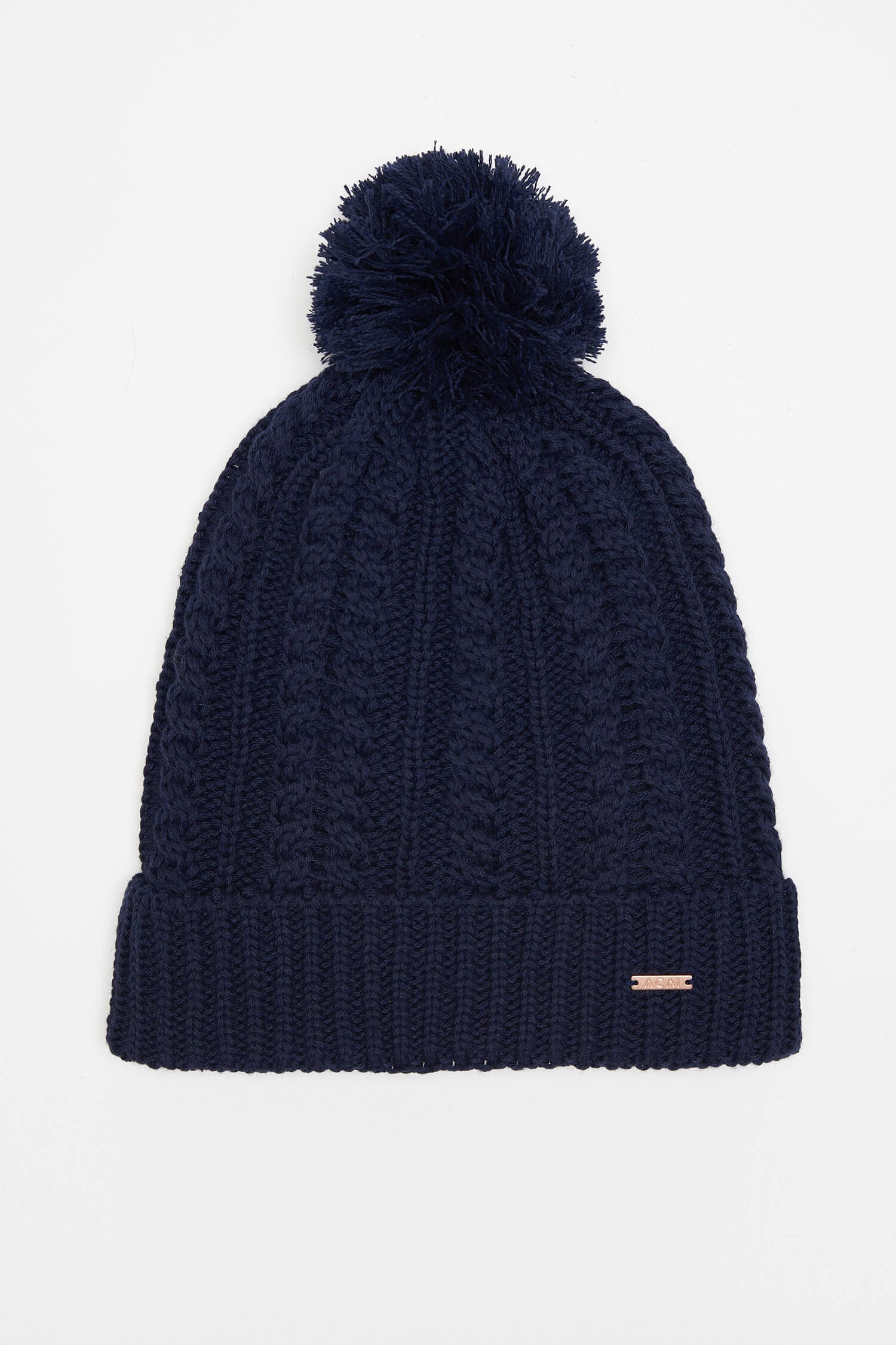 Chunky Knit Bobble Hat - Deep Navy Accessories  