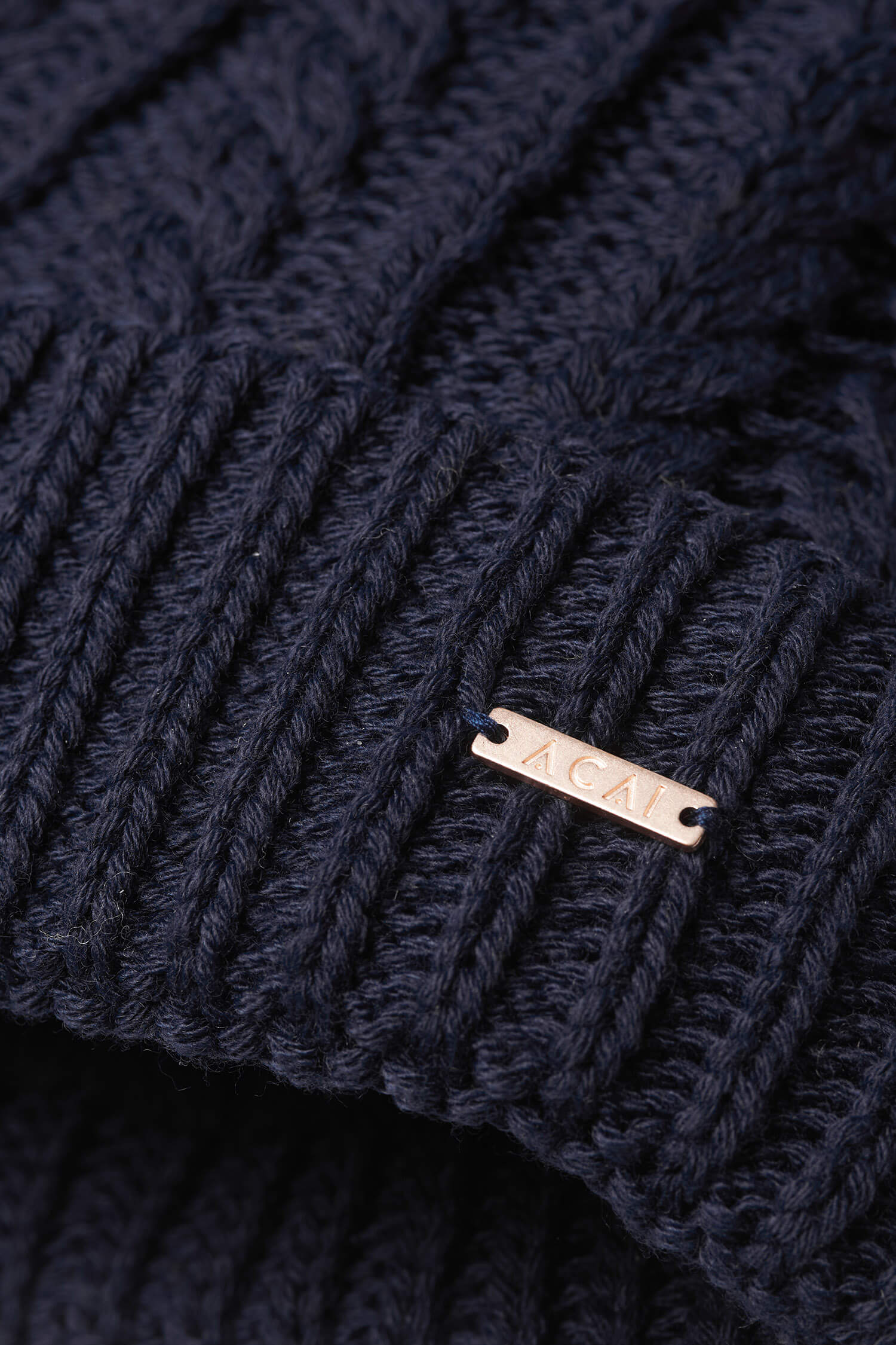 Chunky Knit Bobble Hat - Deep Navy Accessories  