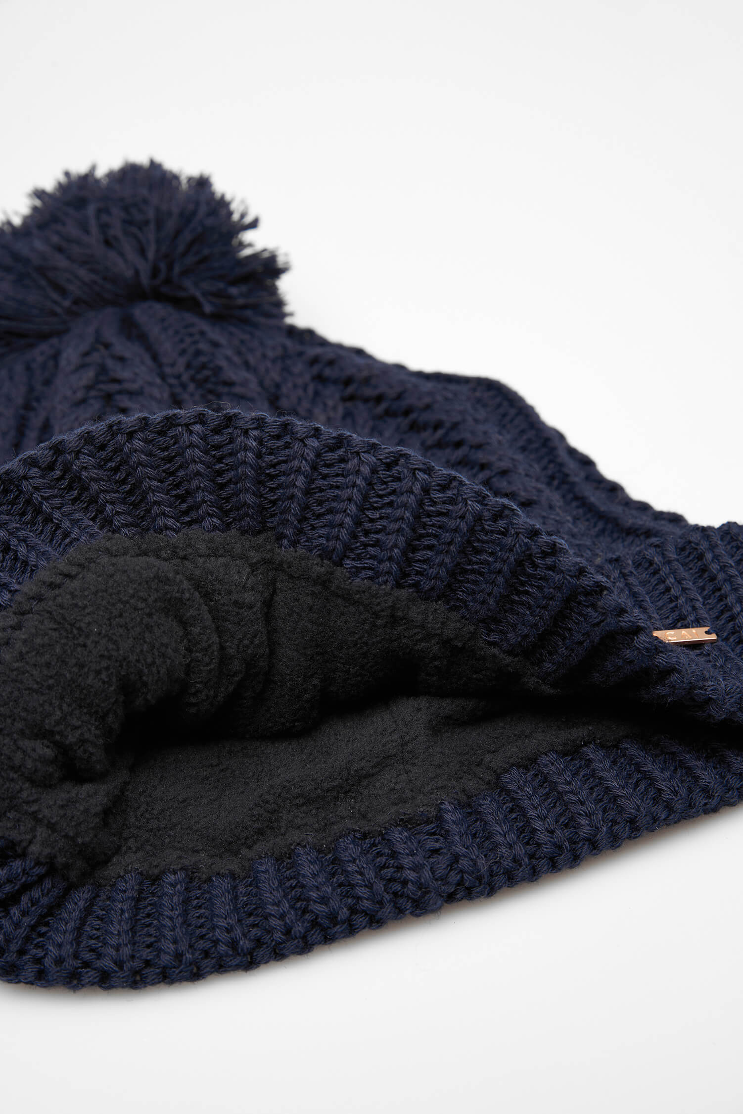 Chunky Knit Bobble Hat - Deep Navy Accessories  