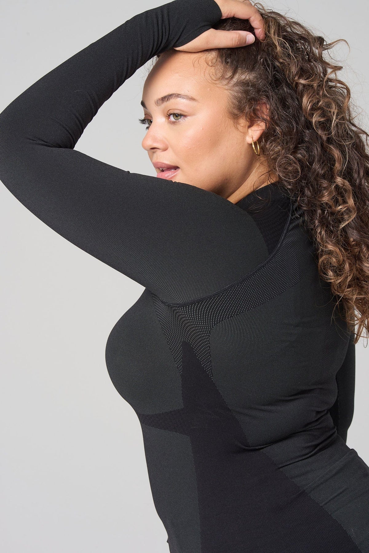 Thermal Seamless Base Layer Top - Black Base Layer  