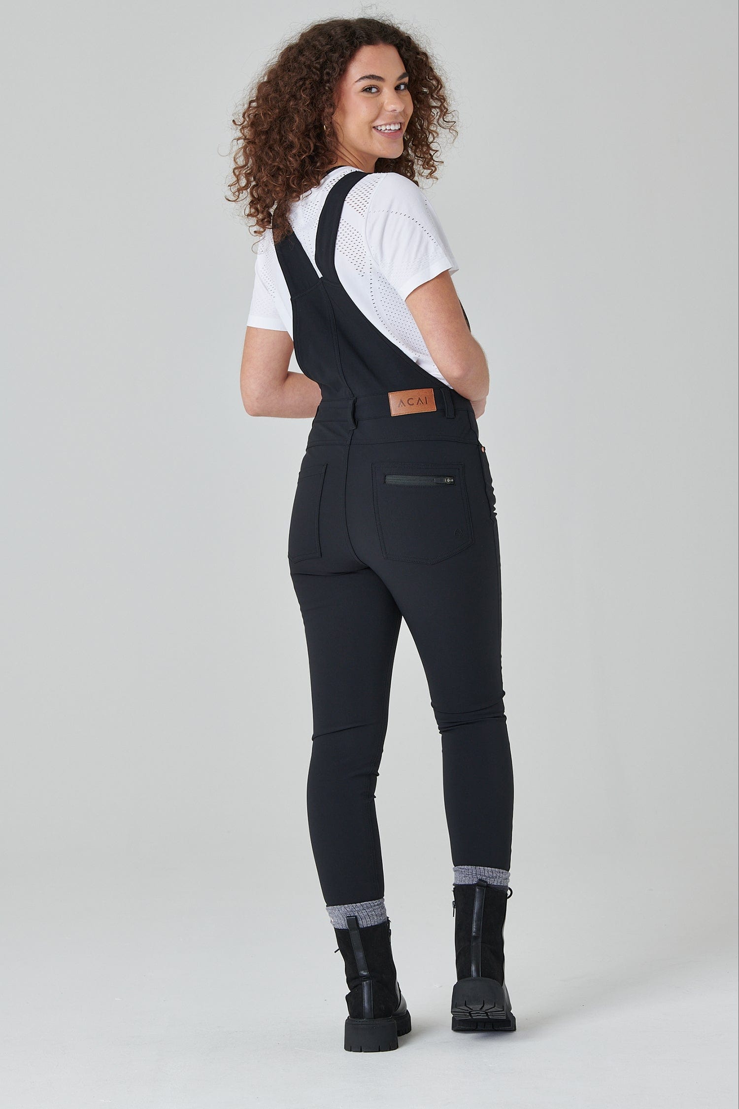 High-Abrasion Outdoor Dungarees - Black Trousers  