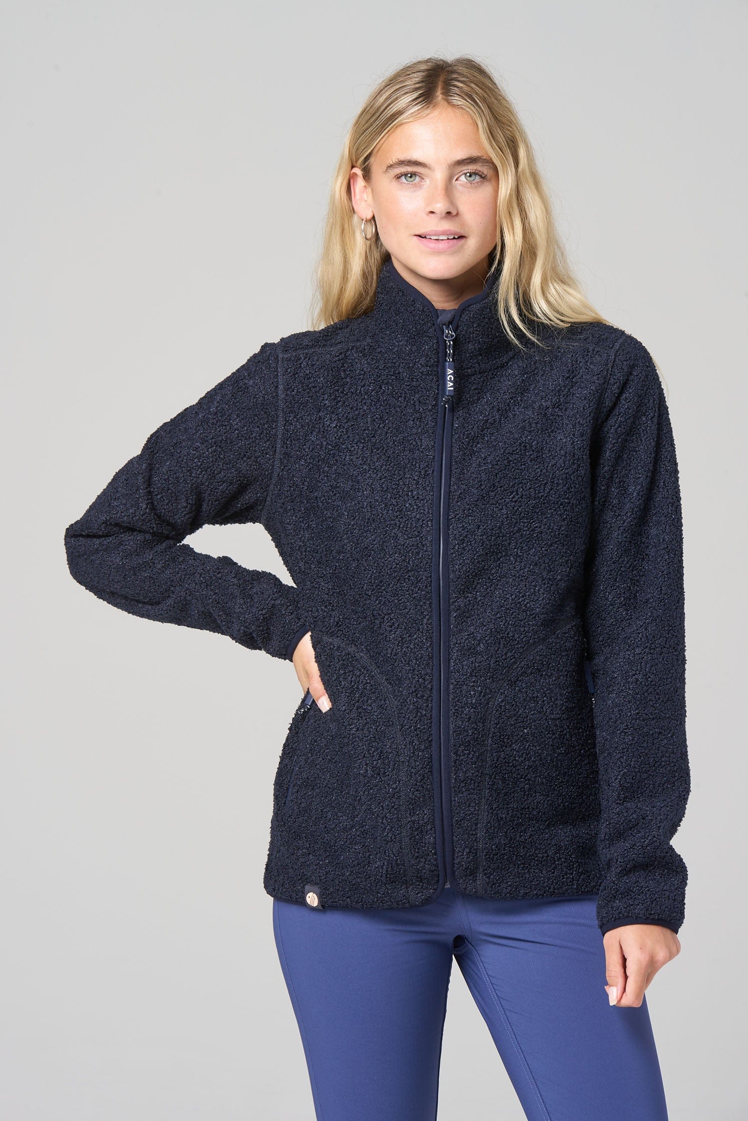 Windproof Full Zip Fleece - Deep Navy Sweatshirt  