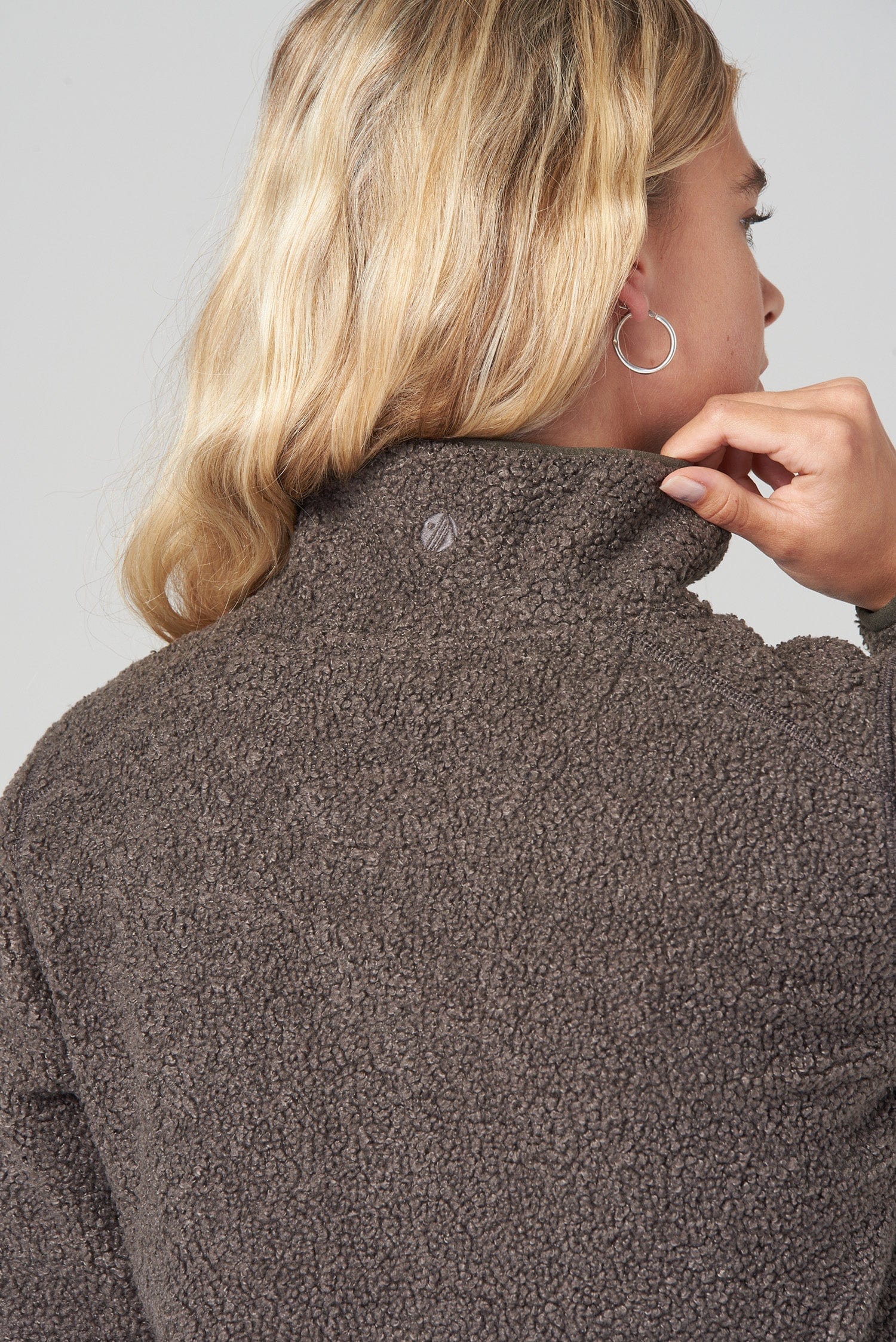 Windproof Full Zip Fleece - Fossil Sweatshirt  