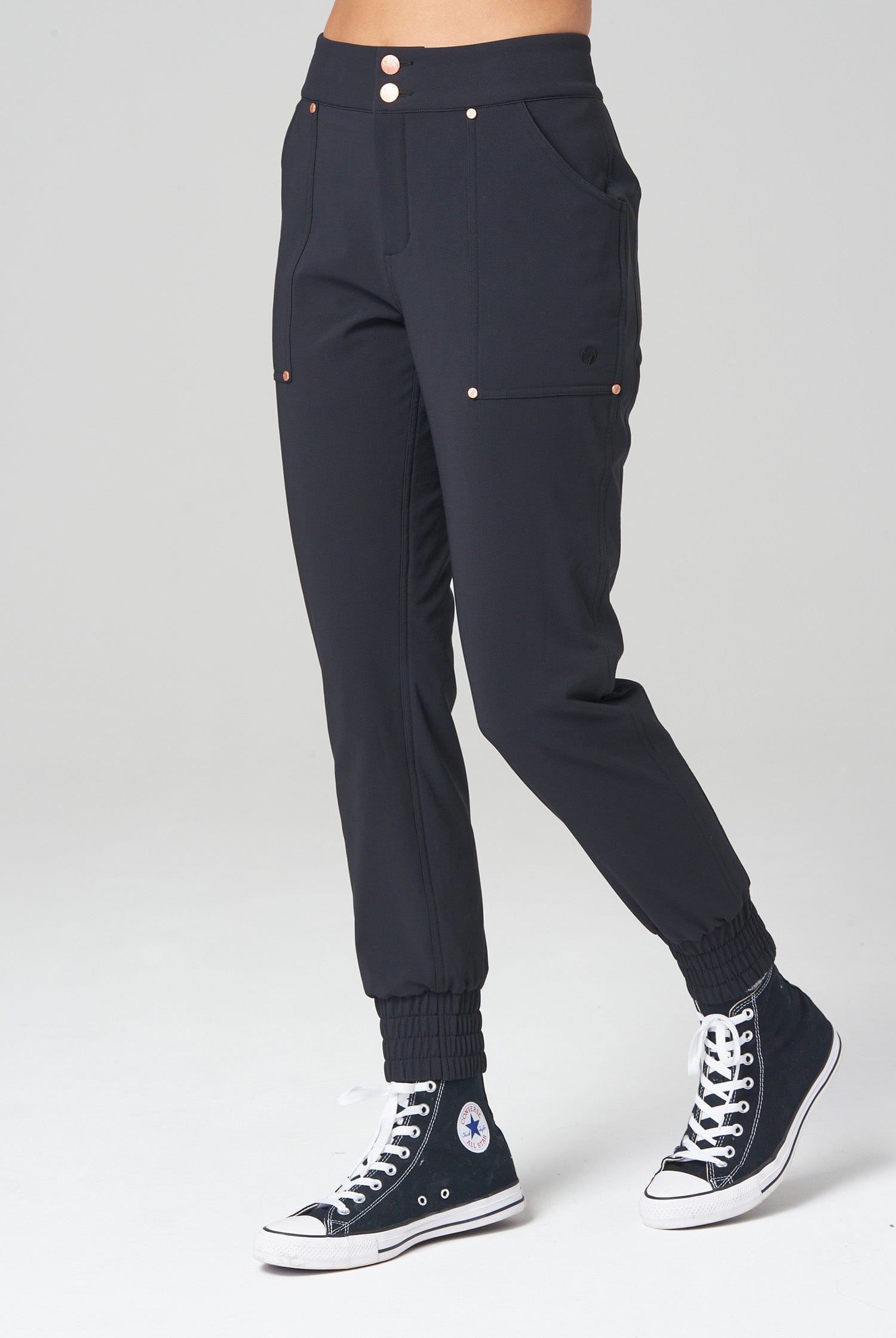 Thermal Casual Stroll Pants - Black Trousers  