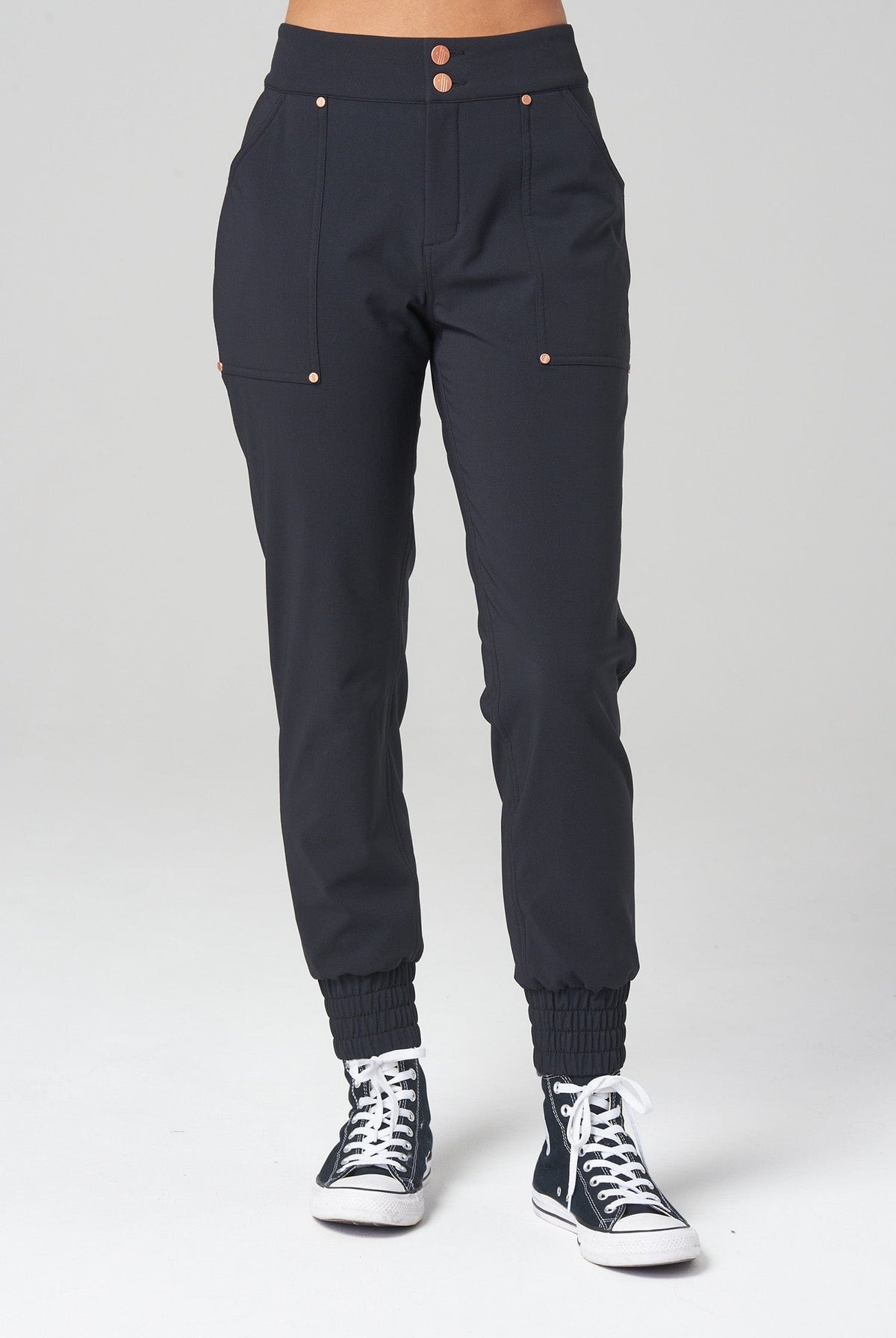 Thermal Casual Stroll Pants - Black Trousers  