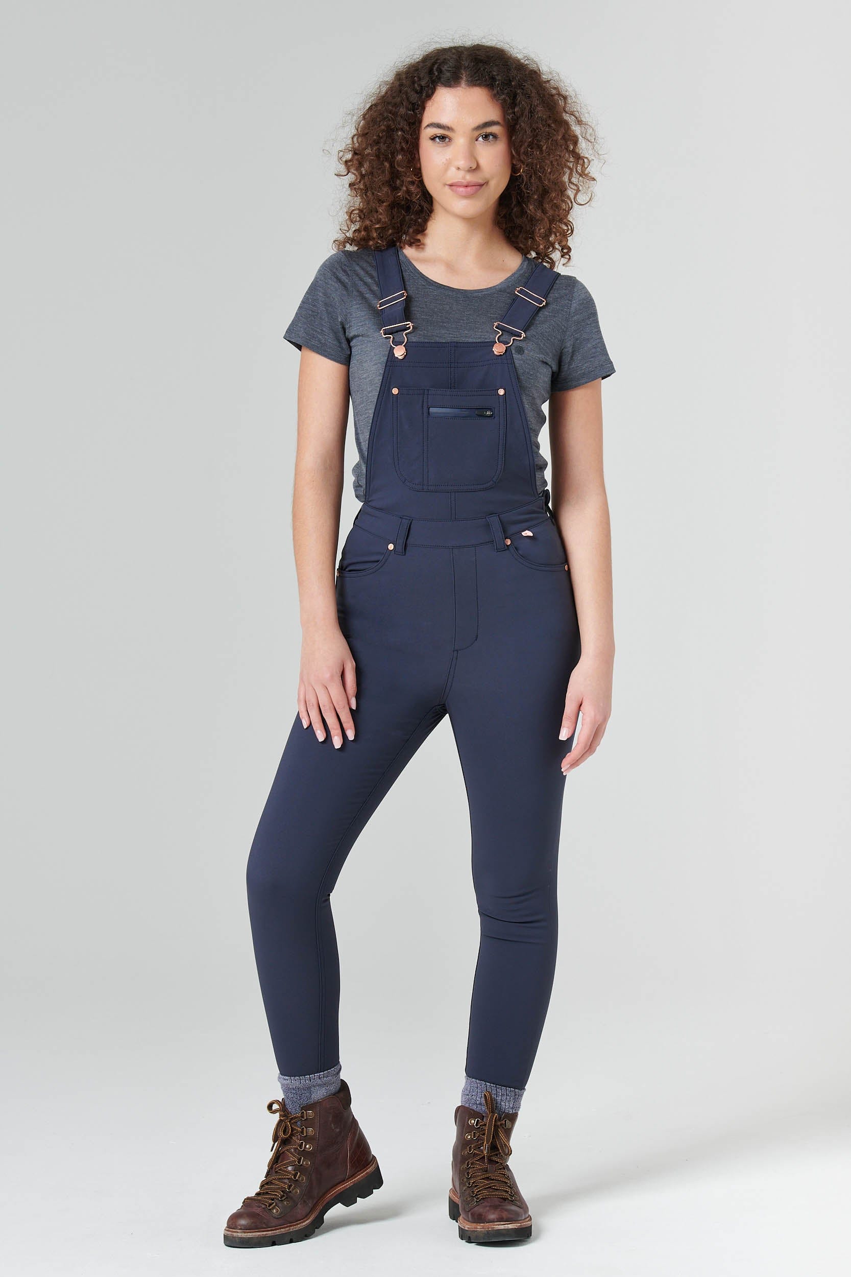 High-Abrasion Outdoor Dungarees - Midnight Blue Trousers  